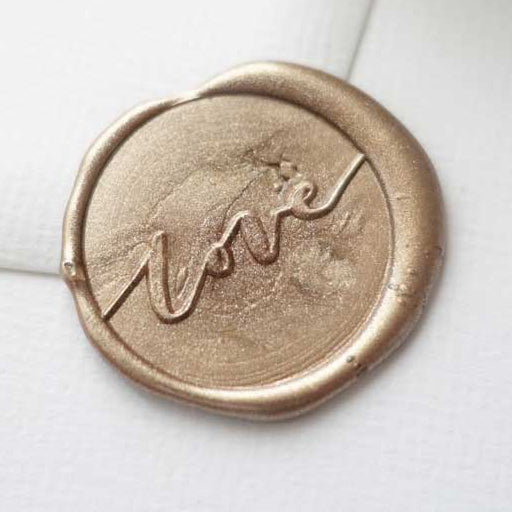Love calligraphy wax seal stamp for wedding envelopes