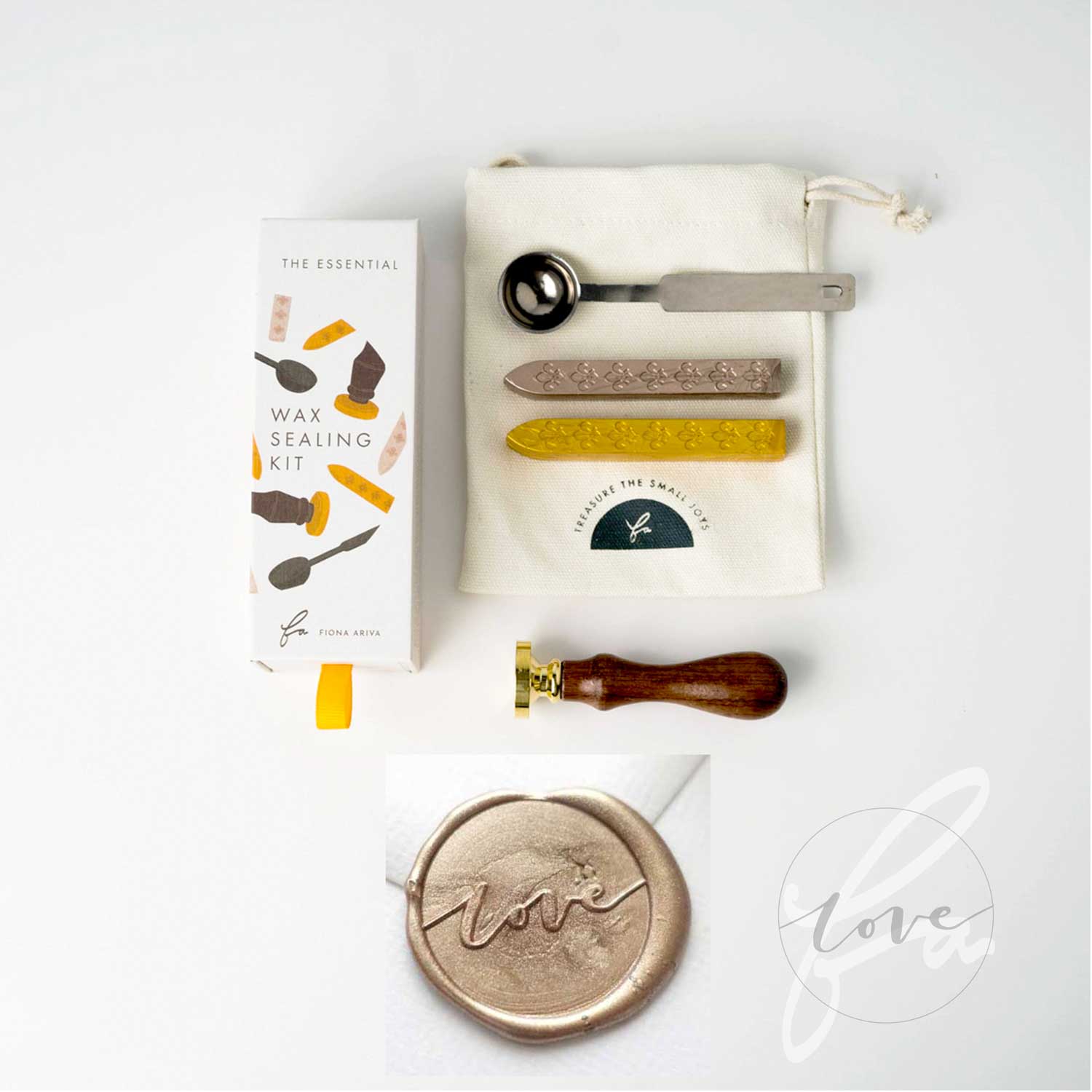 Love calligraphy wedding wax seal stamp gift set kit for sealing invitations Australia