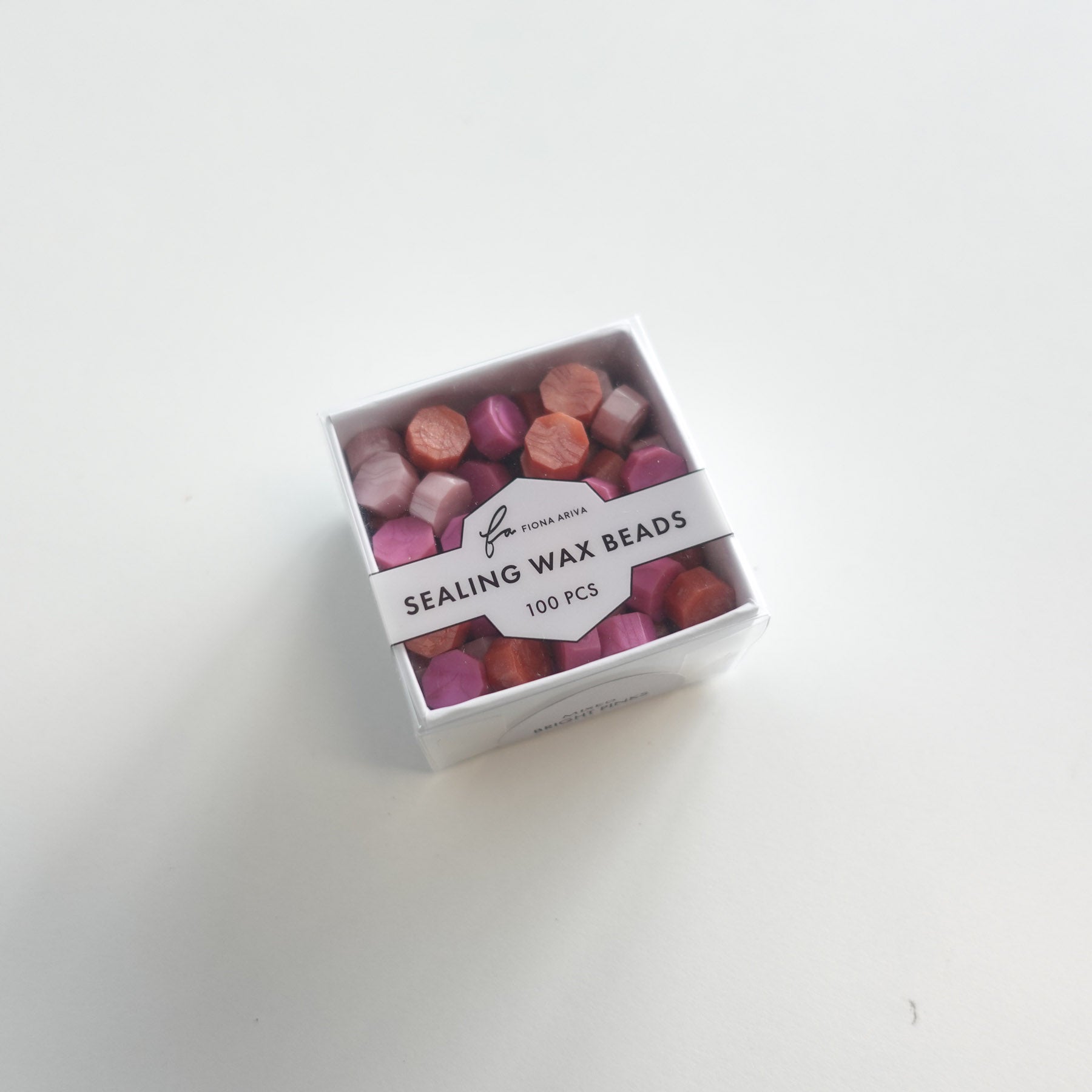 fiona ariva australia sealing wax seal beads mixed bright pink fuchsia blush coral
