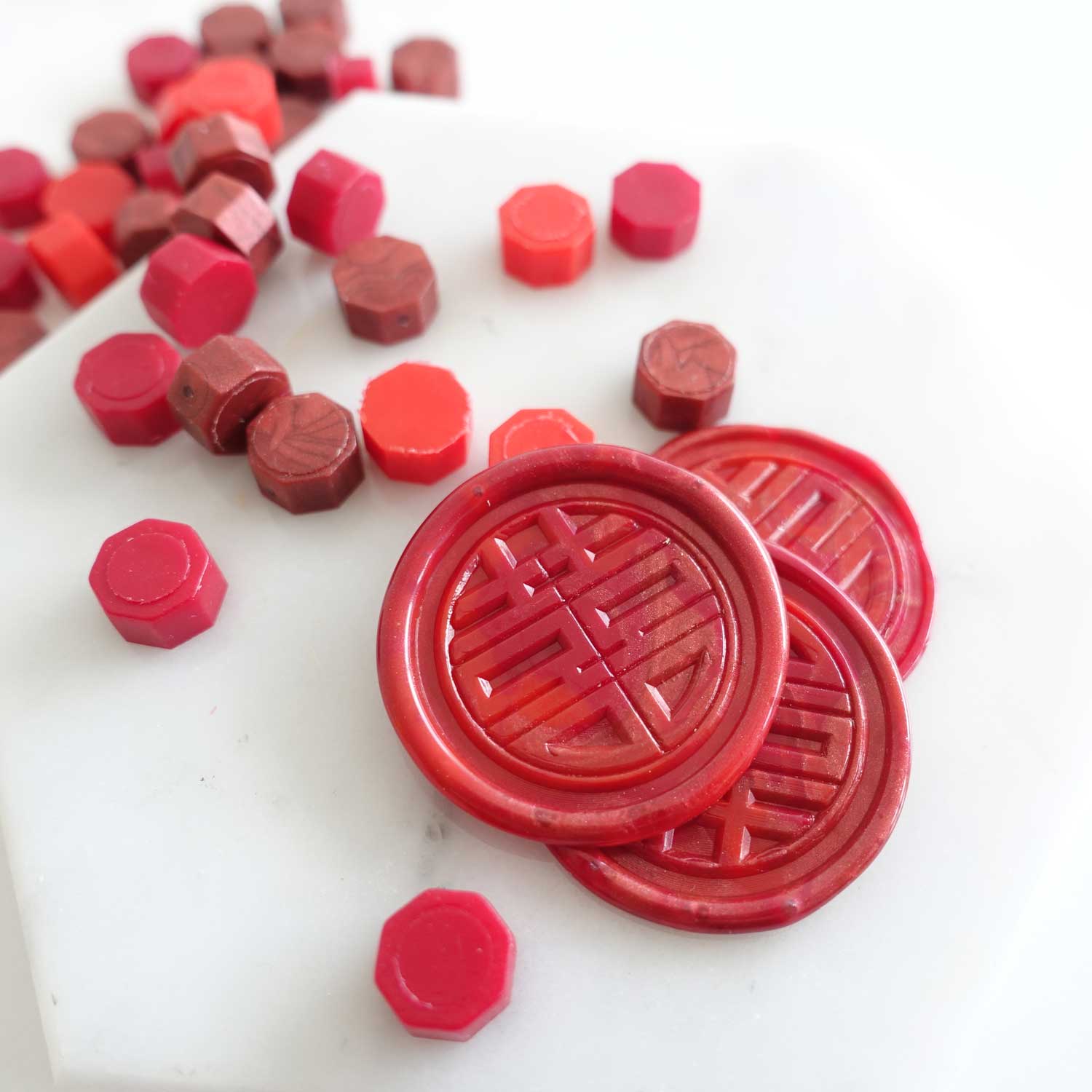 mixed fiery red sealing wax beads for making wax seals fiona ariva australia including antique classic vintage red and double happiness wax seal