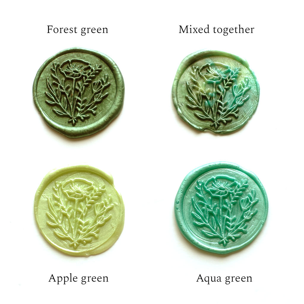 Wax beads granules green for wax sealing Australia