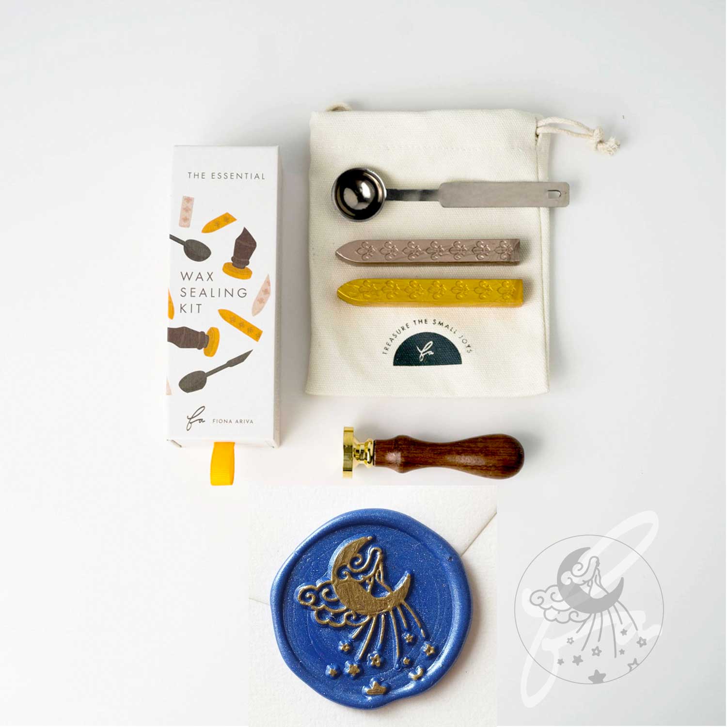 Moon Girl Stars Galaxy Celestial Stamp, Wax Sticks, Spoon wax sealing kit australia