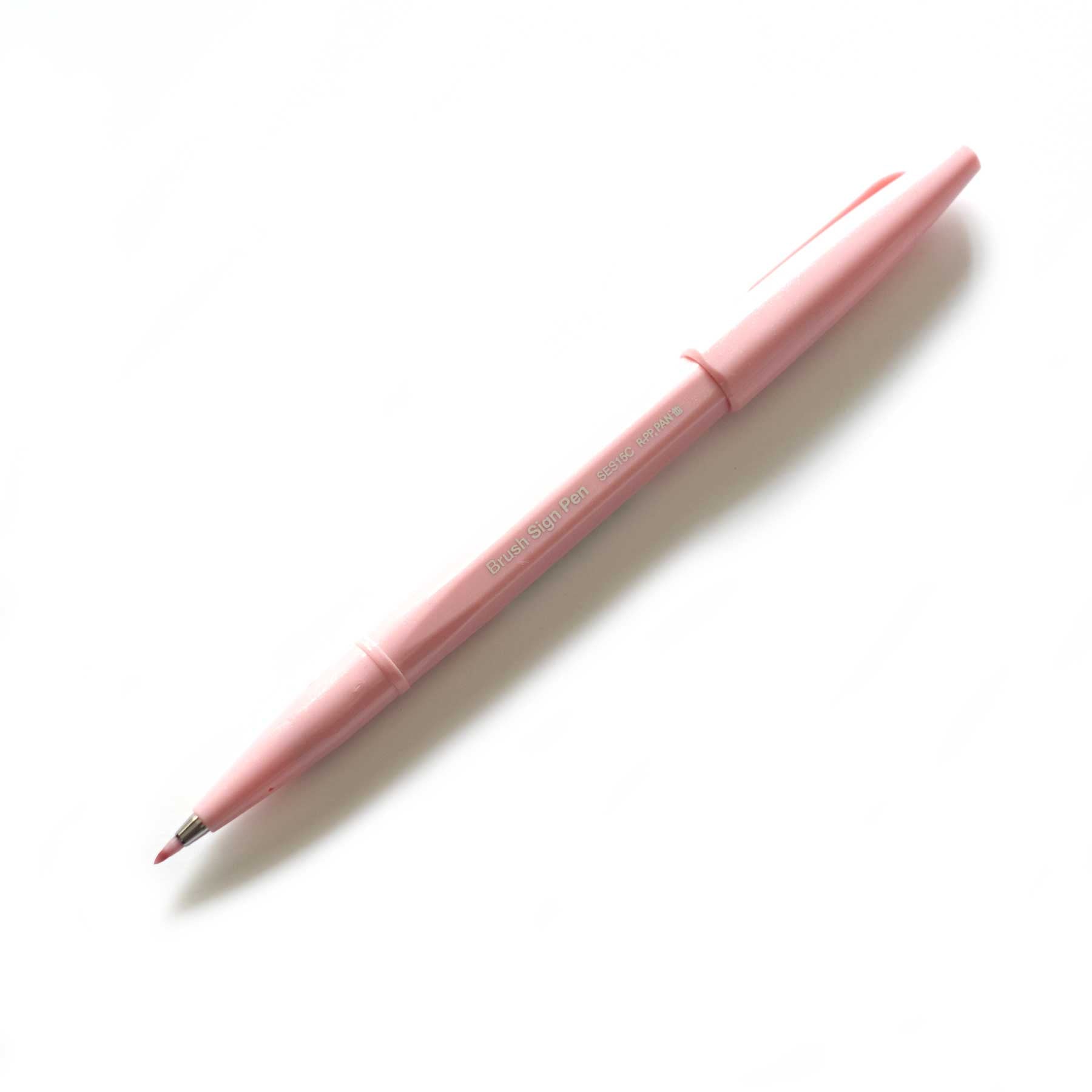 Pentel fude touch brush sign pen pale pink new colours Australia lettering calligraphy