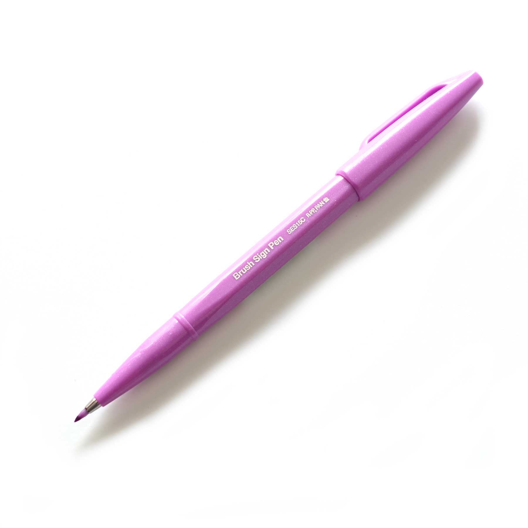 Pentel fude touch brush sign pen pink purple new colours Australia lettering calligraphy