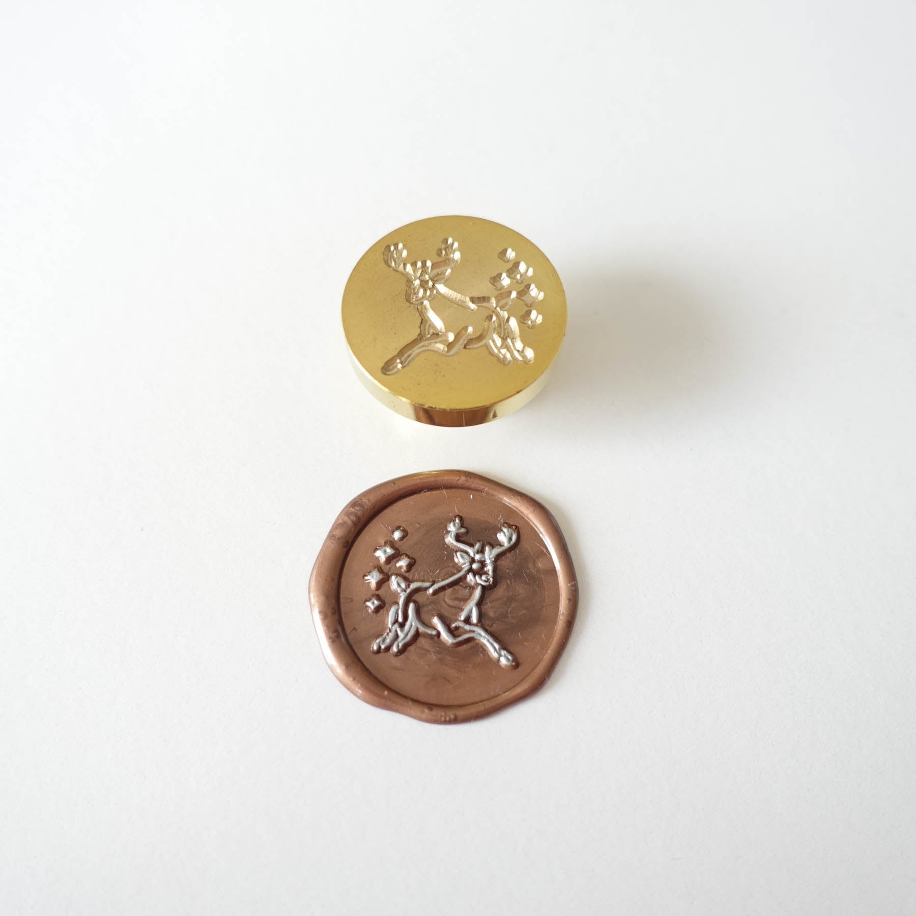 reindeer christmas wax seal stamp head fiona ariva australia