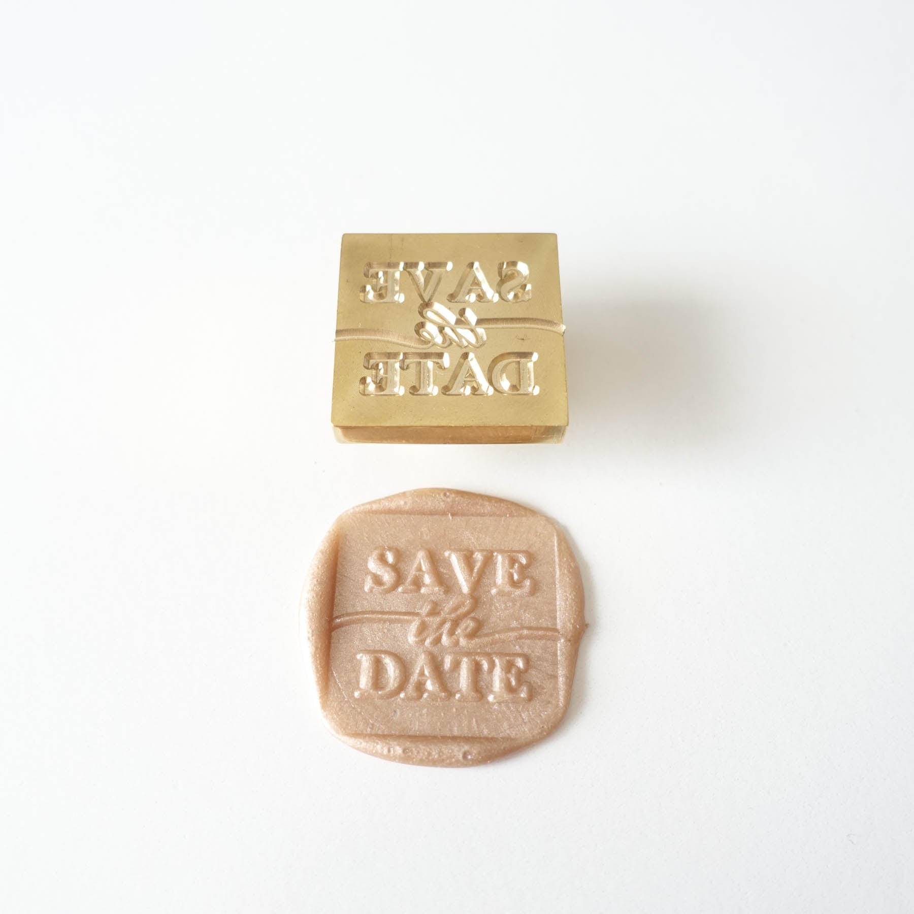 save the date champagne wax seal stamp head fiona ariva australia
