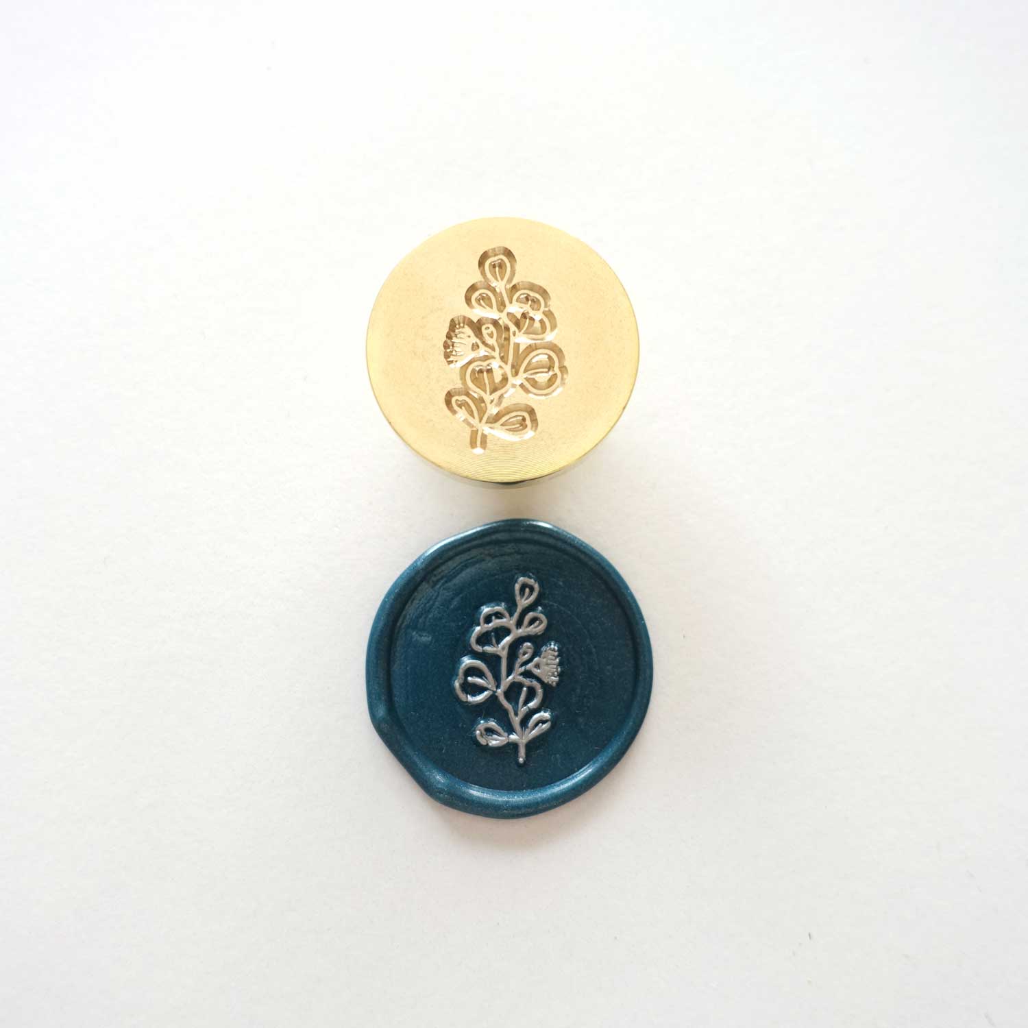 silver dollar eucalpytus leaves wax seal stamp head australia fiona ariva