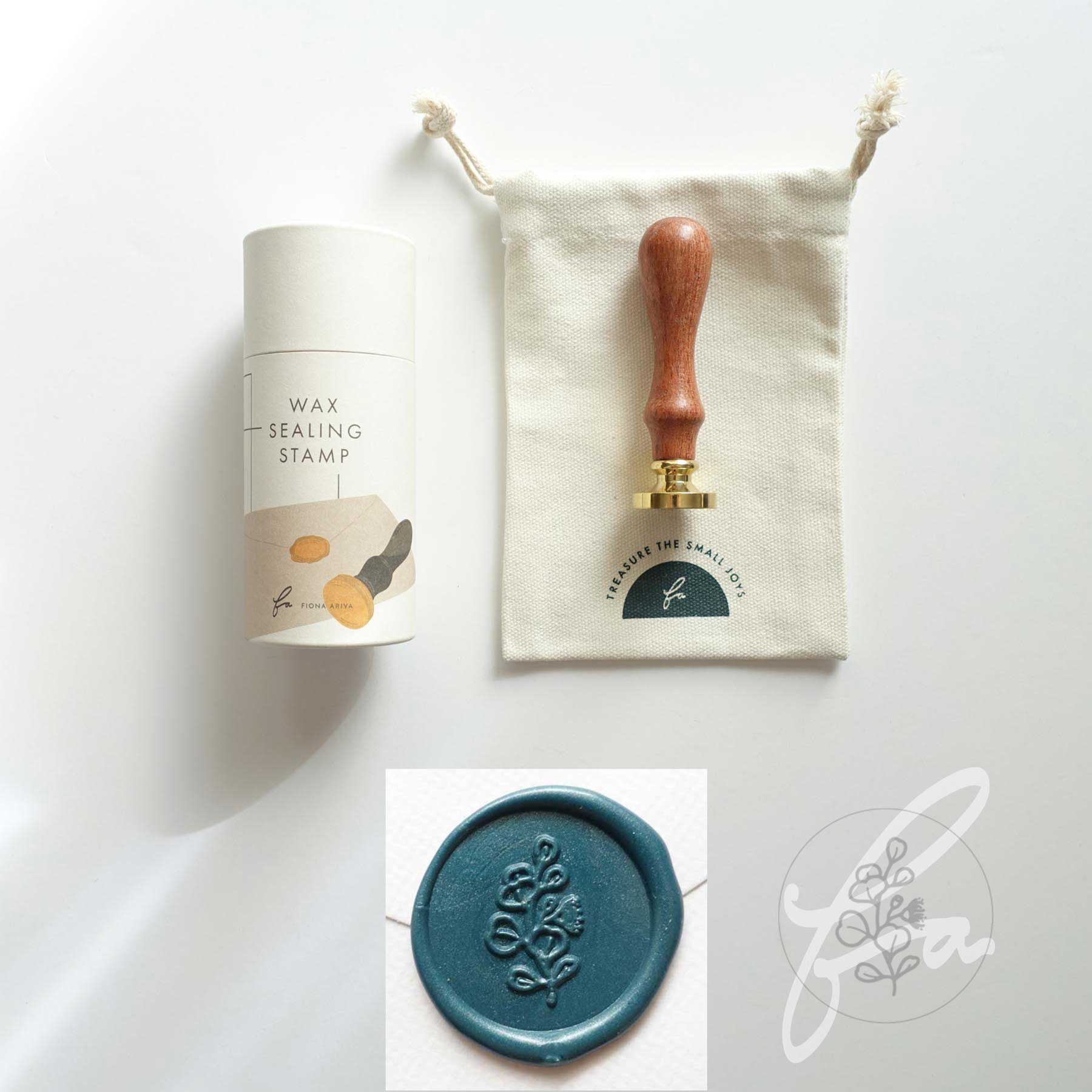 eucalyptus leaves gumnut gum tree wax seal stamp australia fiona ariva