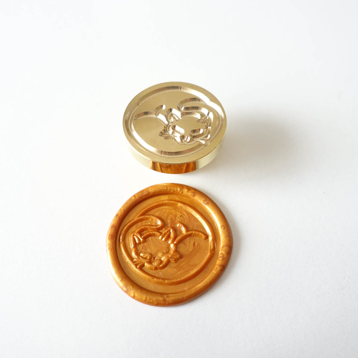 sleeping cat wax seal stamp head fiona ariva australia