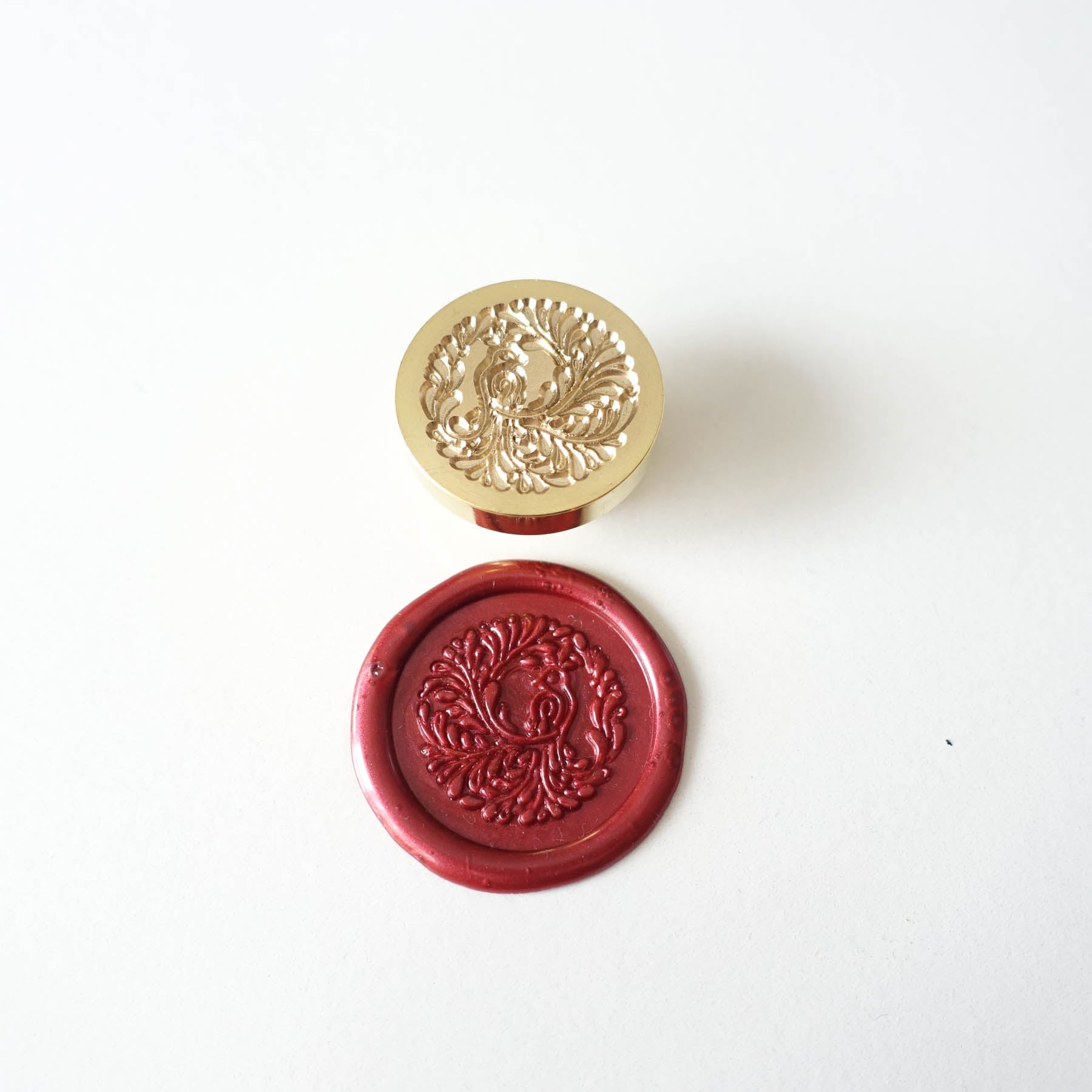 burgundy red song bird wax seal stamp head fiona ariva australia