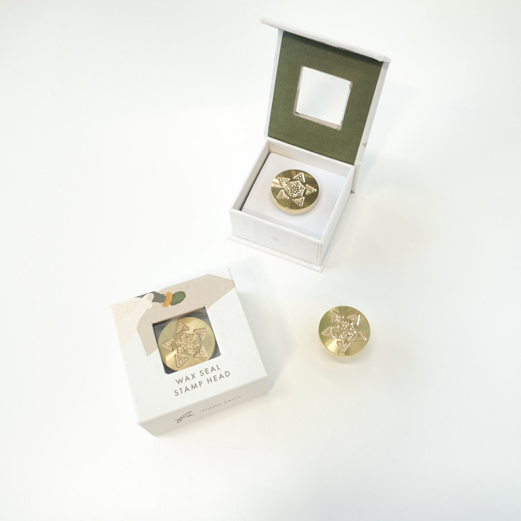 star snowflake wax seal stamp head fiona ariva australia