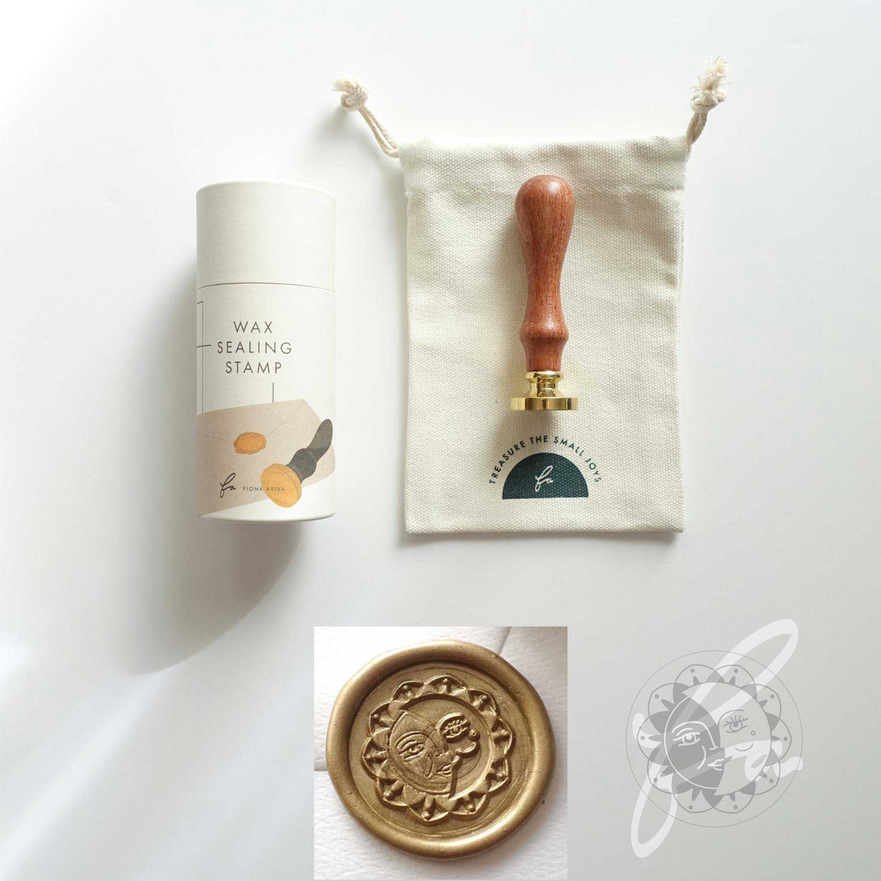 sun moon wax seal stamp fiona ariva australia