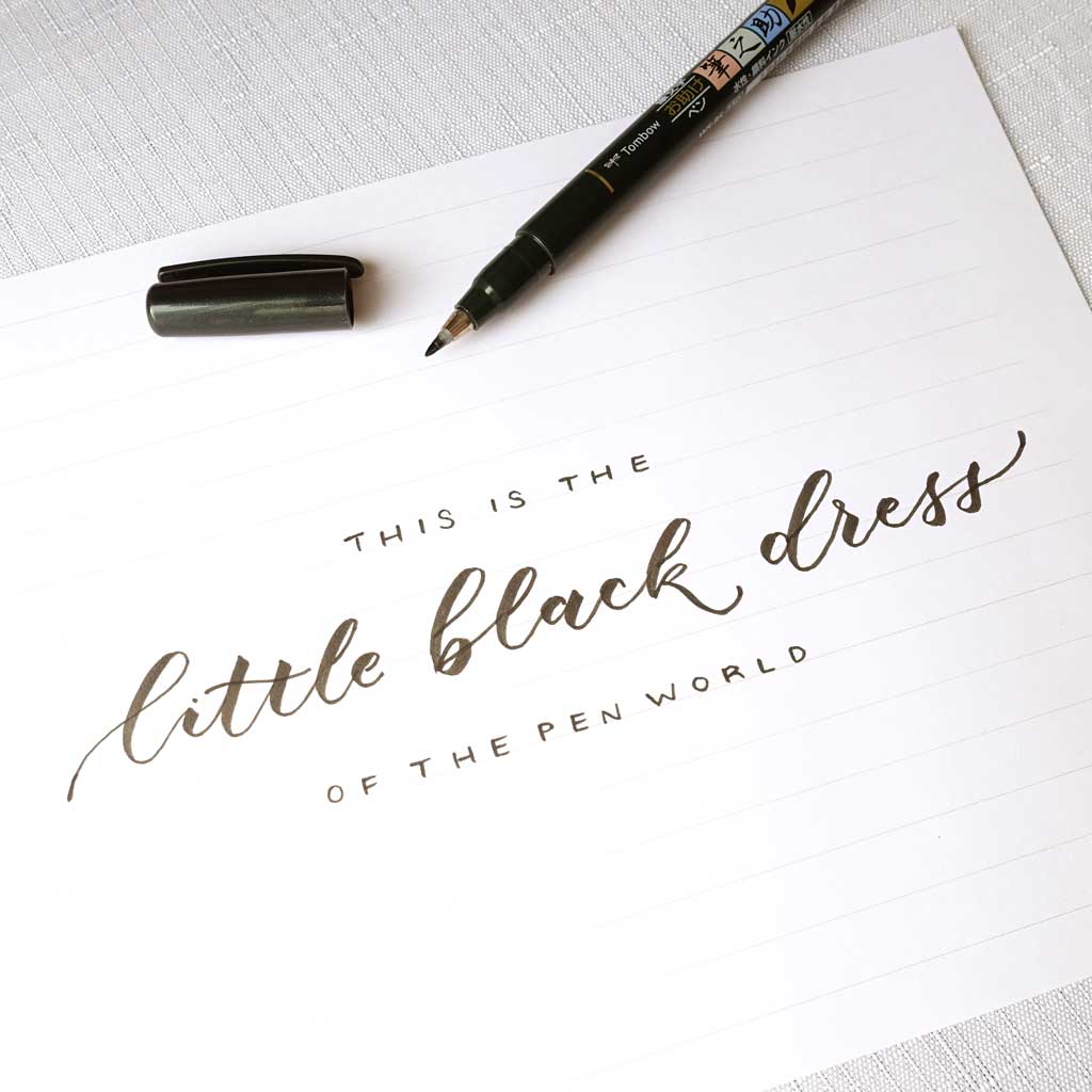 Tombow fudenosuke writing sample