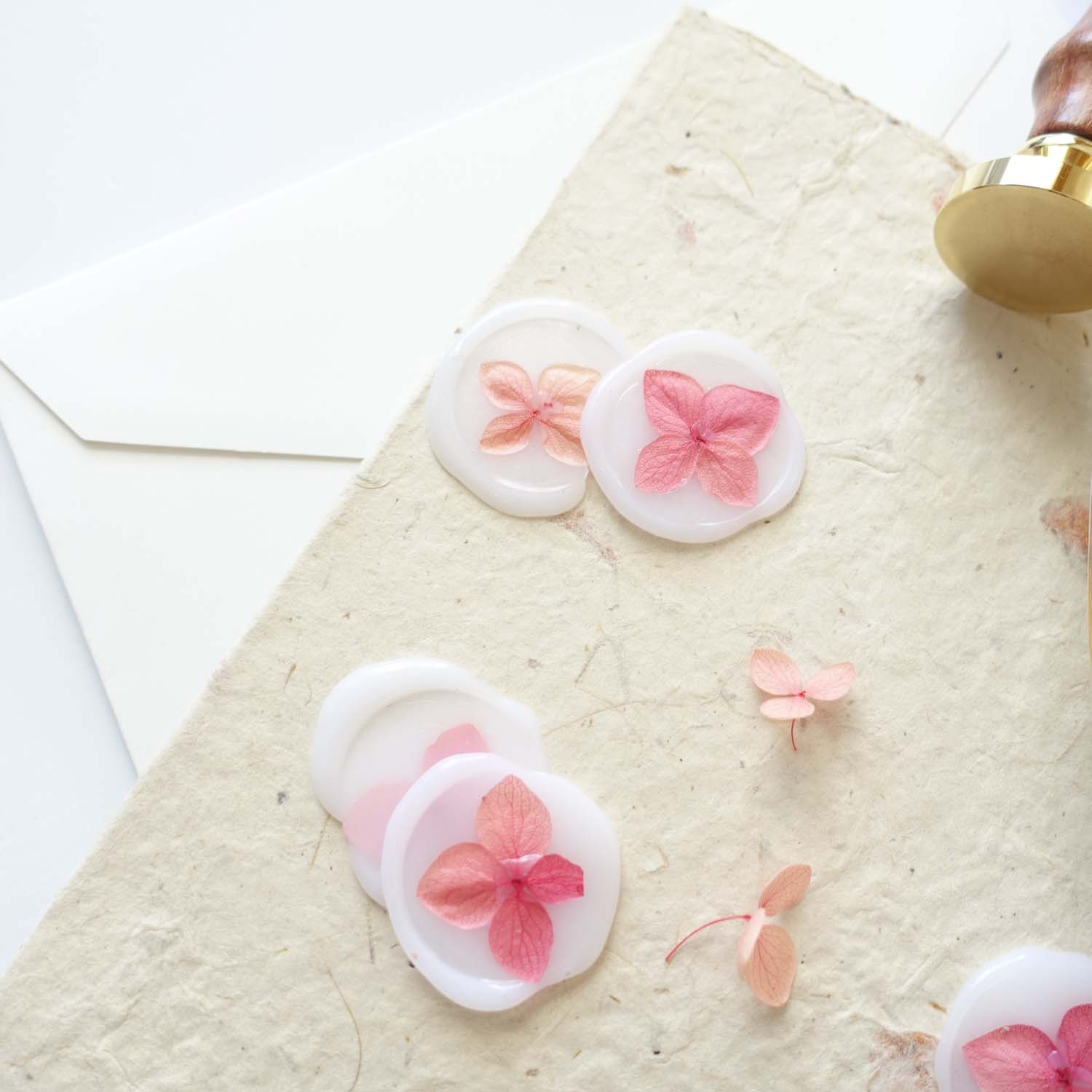 Vintage rose dried hydrangea petals for wax seals australia