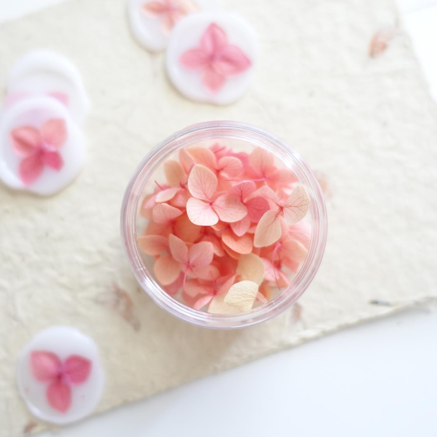 Vintage rose dried hydrangea petals for wax seals australia
