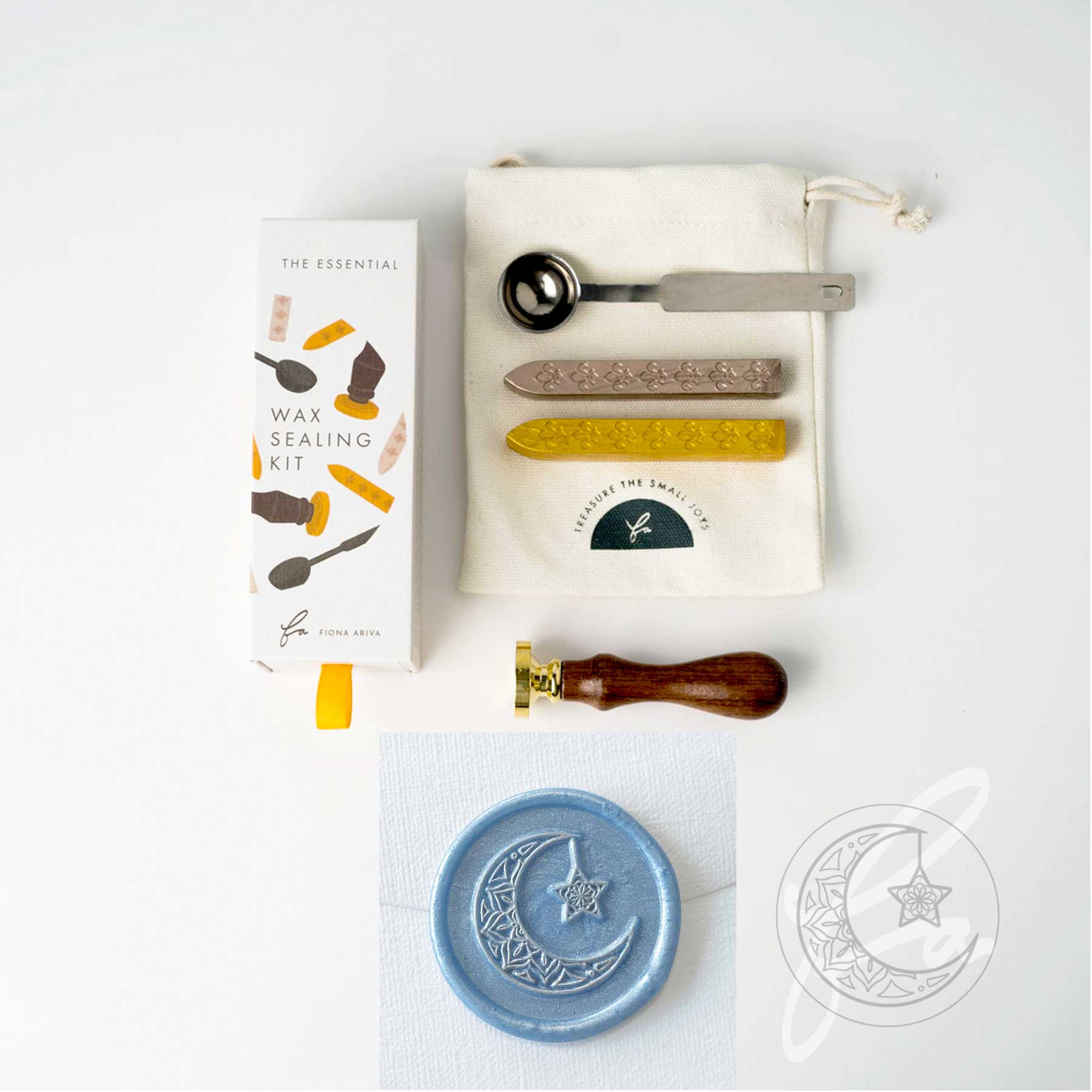 celestial moon star wax seal kit set fiona ariva australia