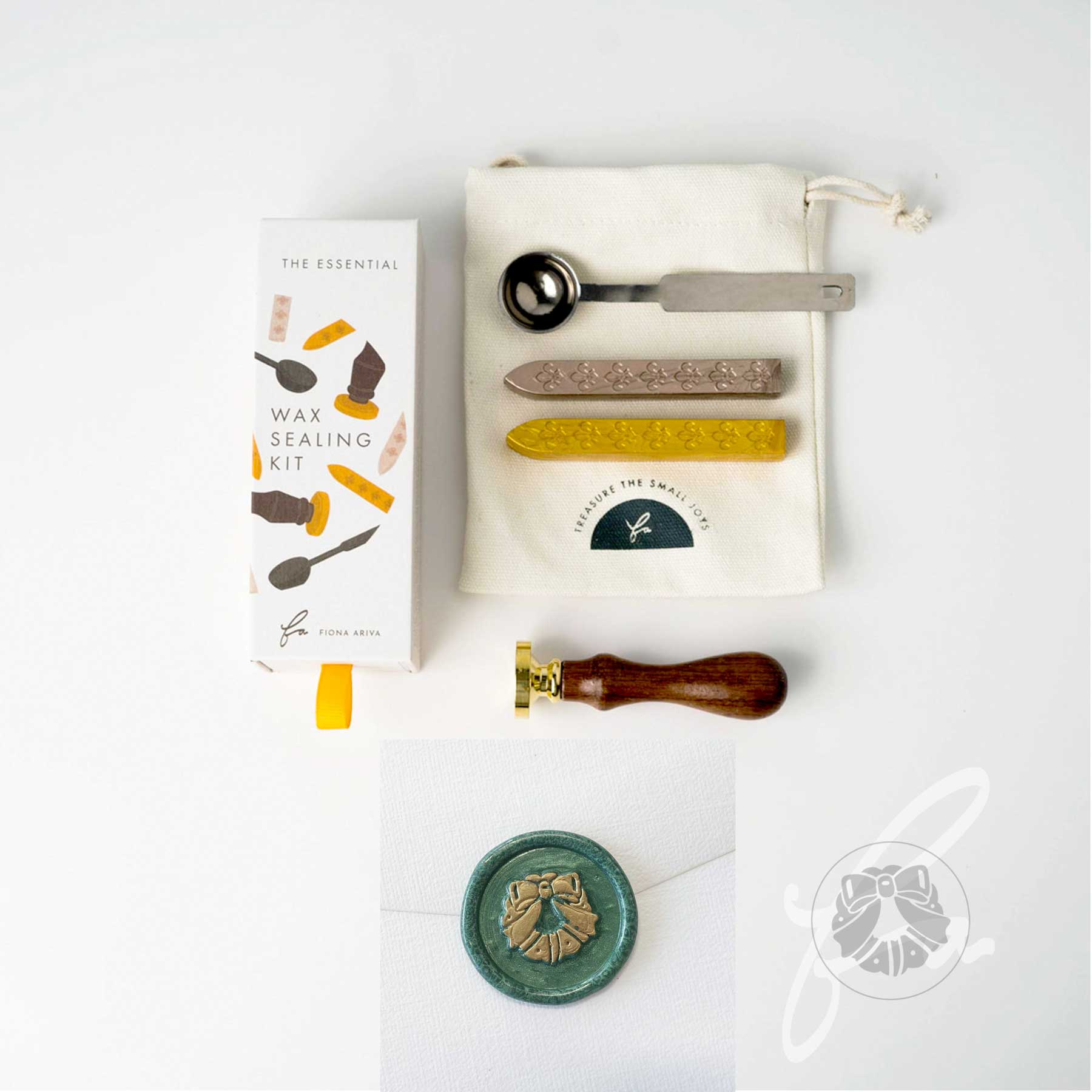 merry christmas wreath wax sealing kit set fiona ariva australia
