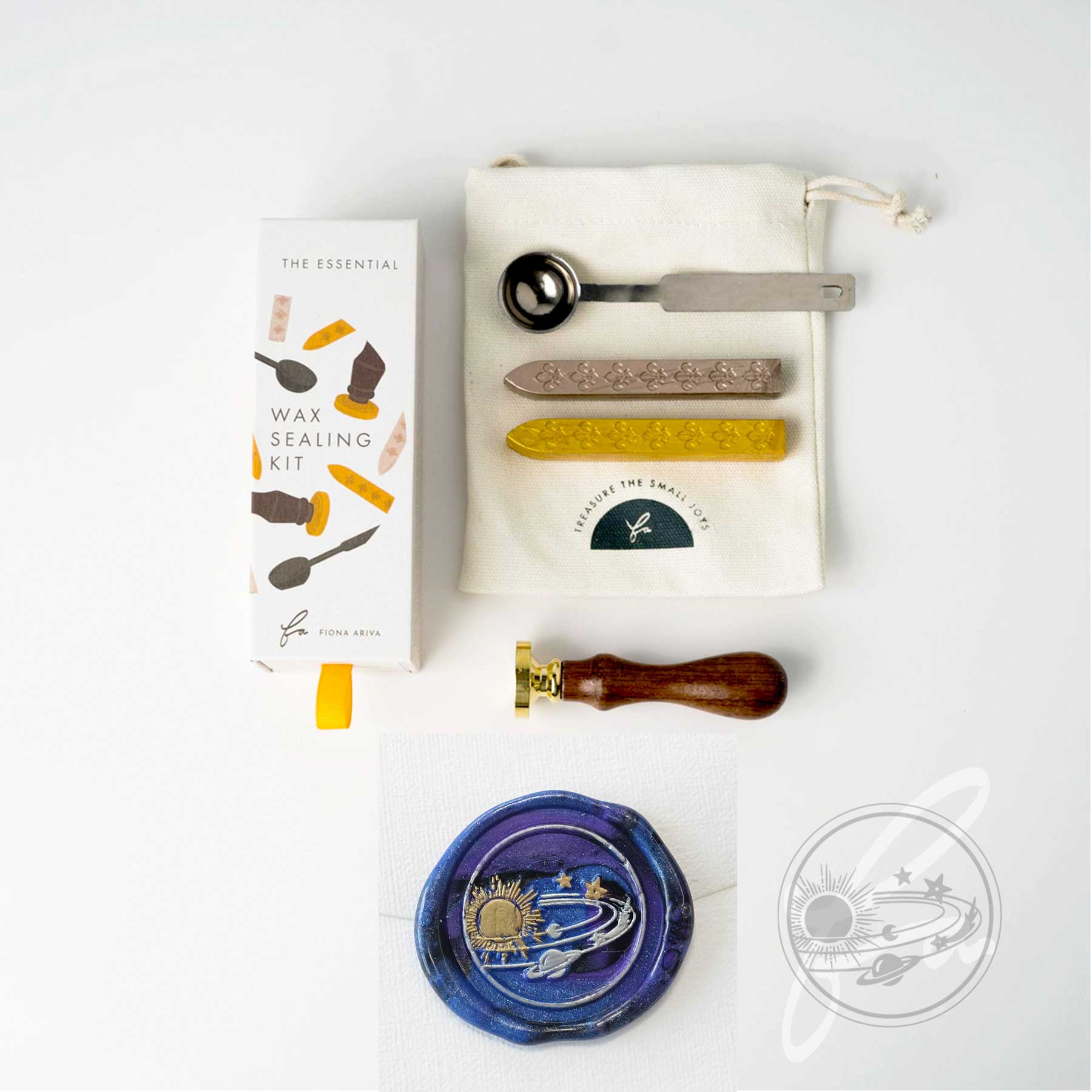 galaxy sun moon planets star wax seal kit fiona ariva australia