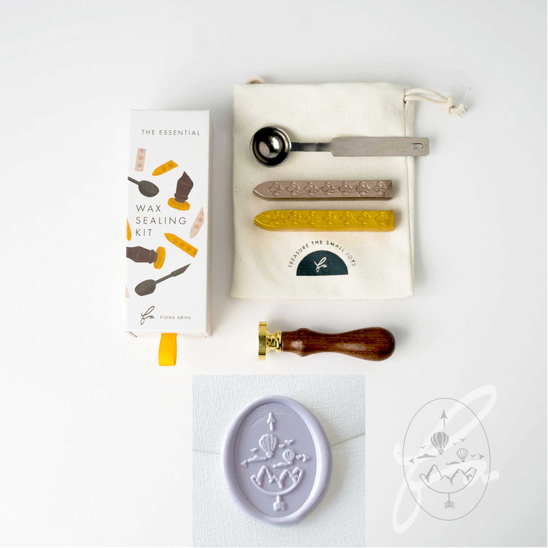 hot air balloons mountains compass adventure wax seal kit fiona ariva australia