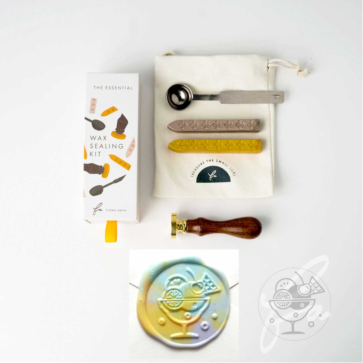 Ice cream sundae cocktail celebration wax sealing kit wax seal set Australia gift
