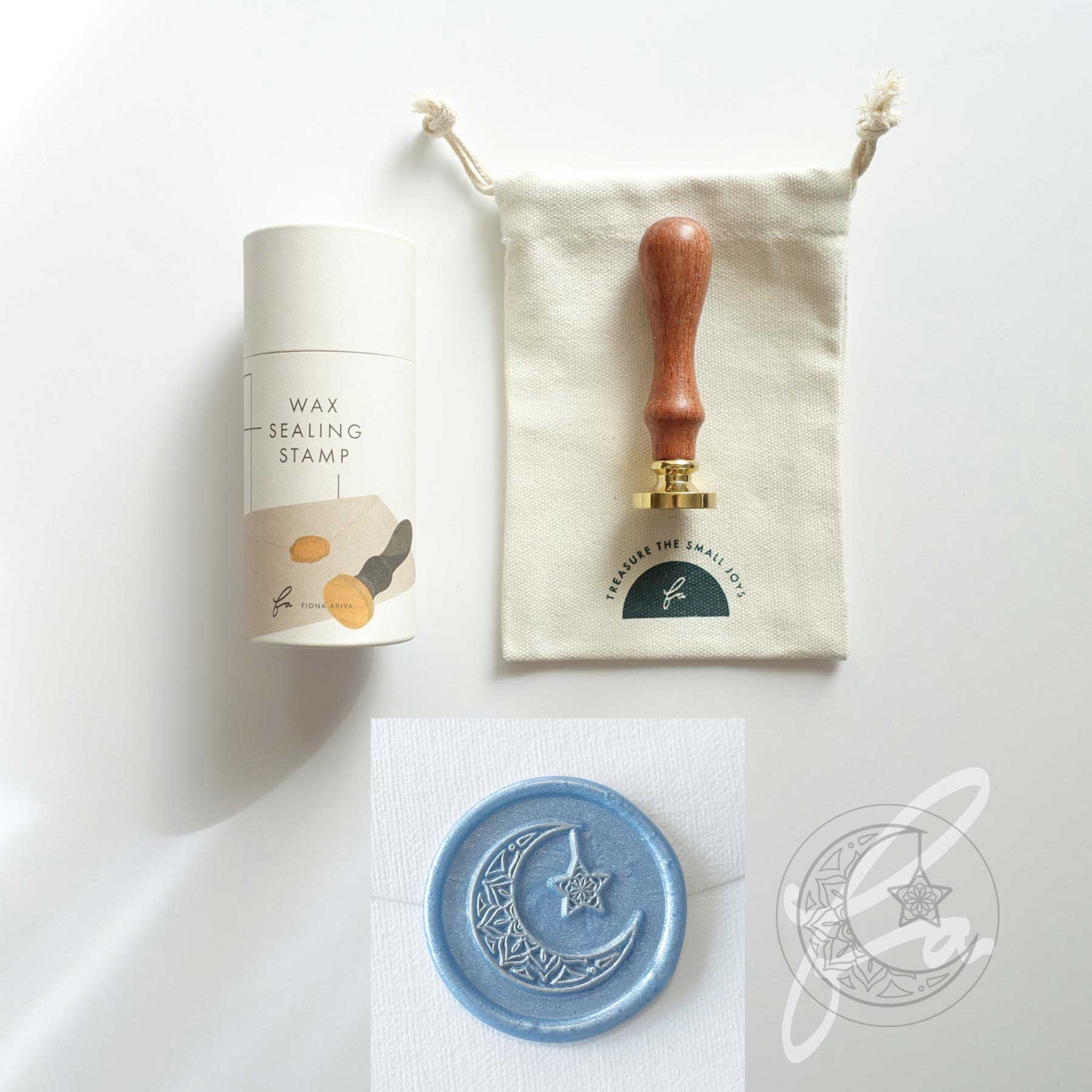 celestial moon star wax seal stamp fiona ariva australia