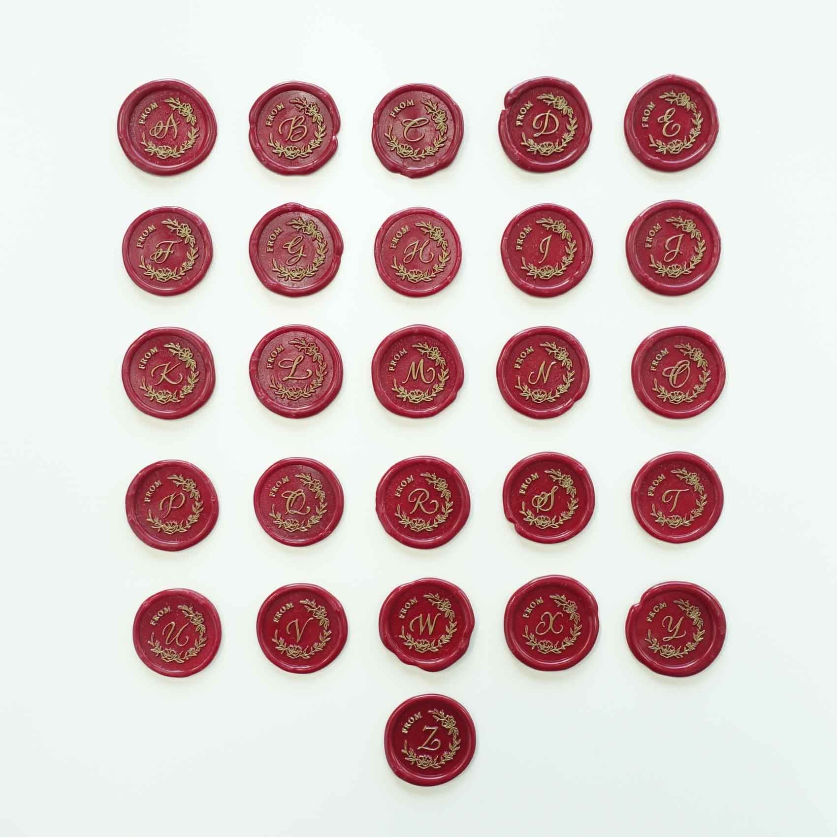 From A to Z Alphabet Letters - Stamp head (no handle)