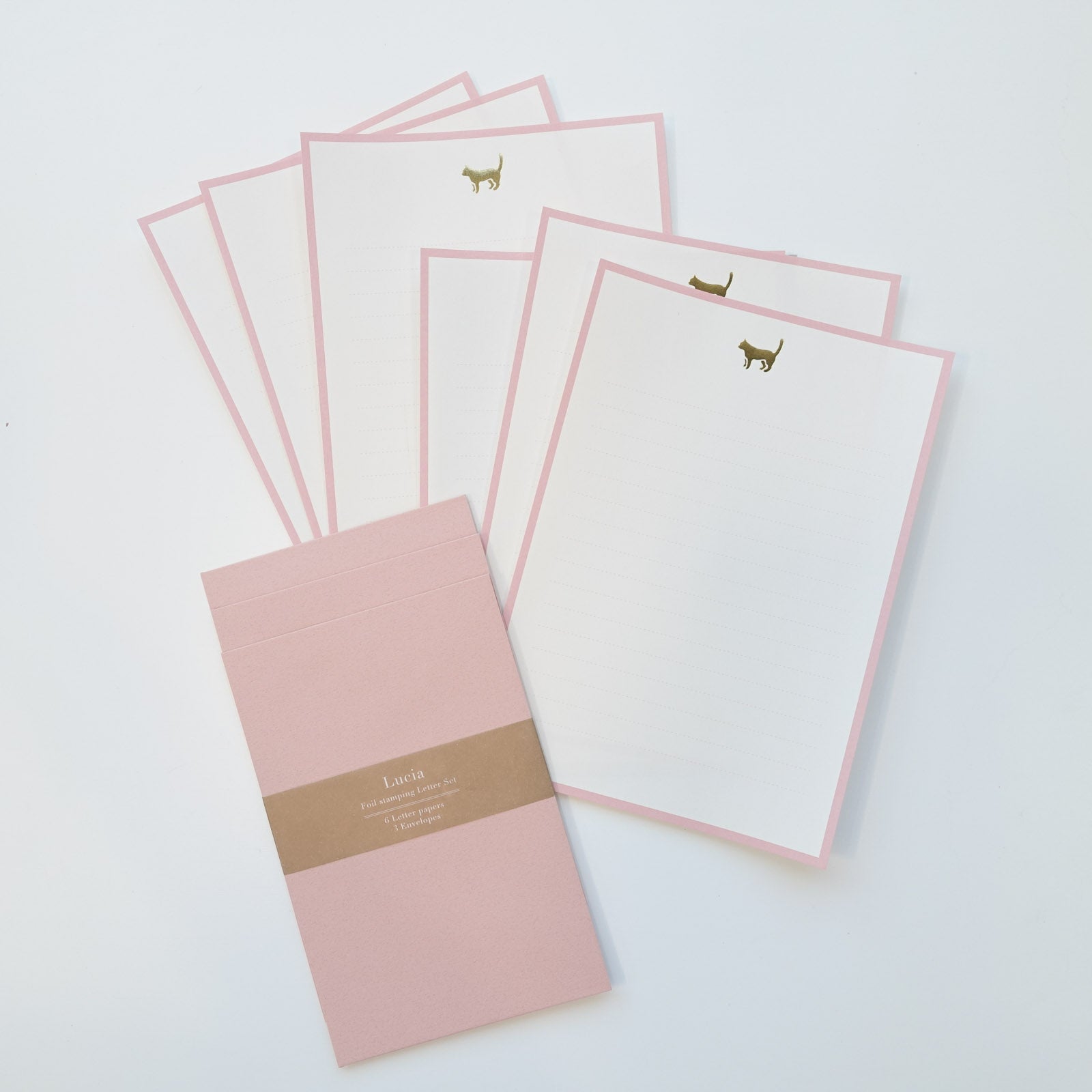 Cat Gold Foil Lucia Letter Writing Set