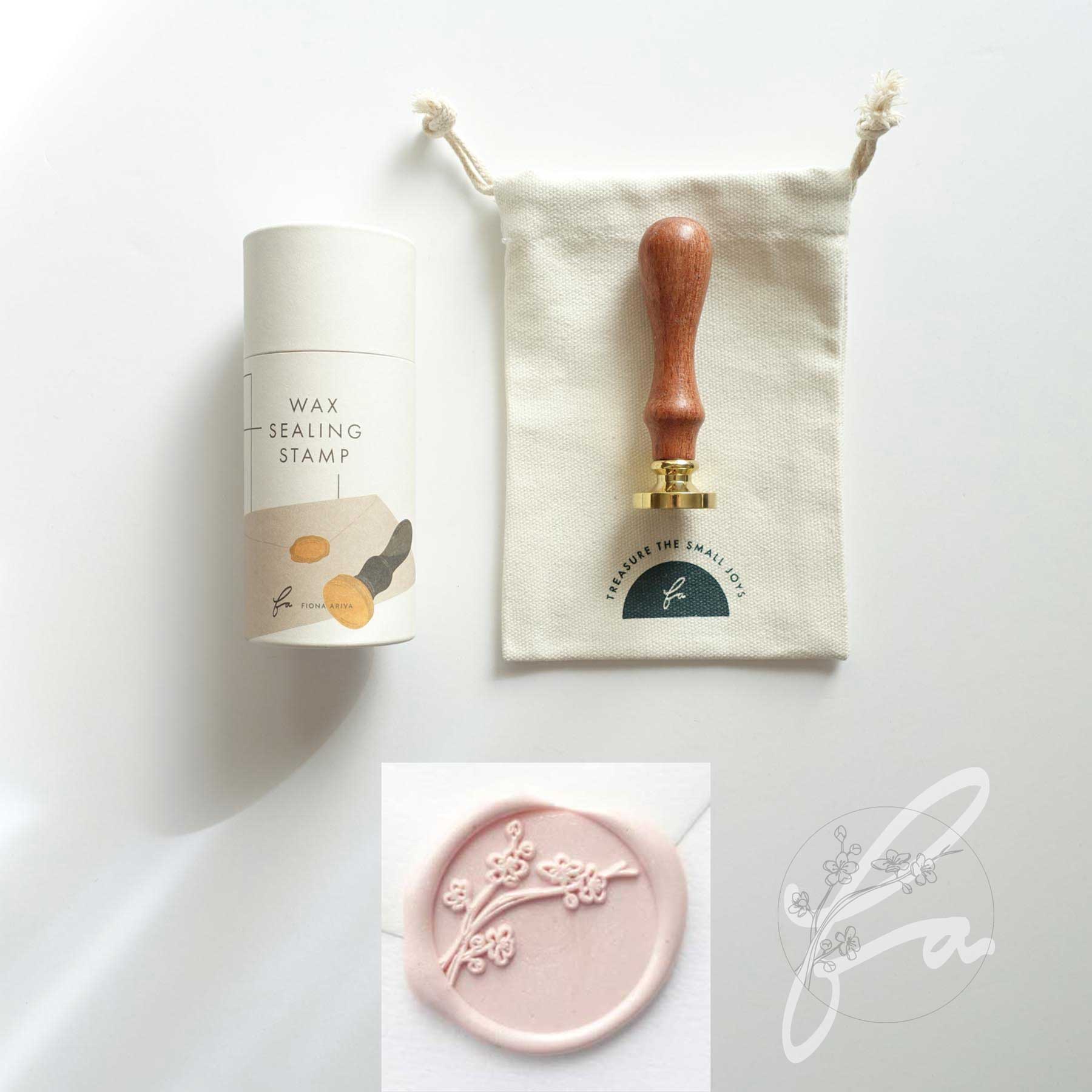 cherry blossom sakura japanese wax seal stamp australia fiona ariva
