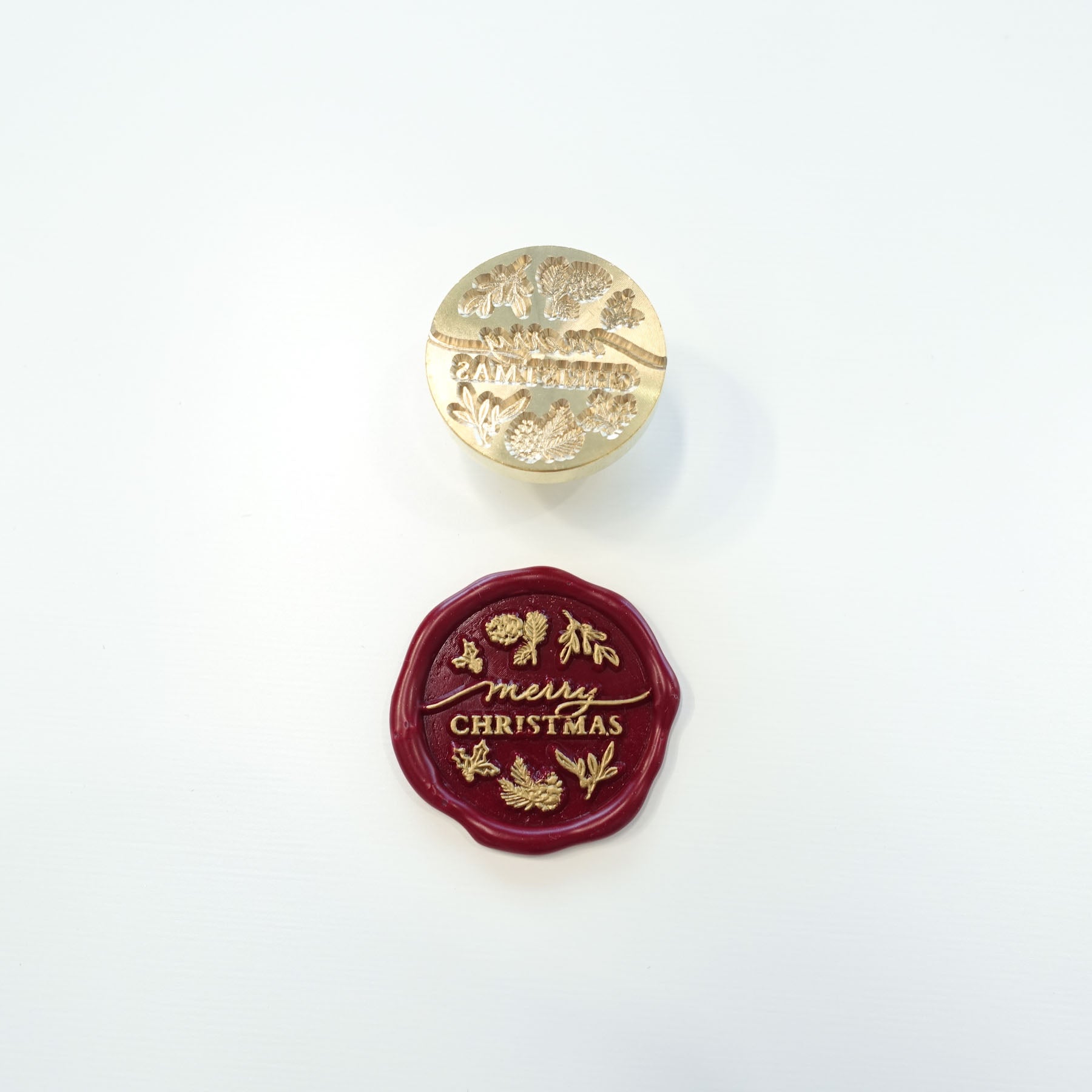 merry christmas wax seal stamp red gold fiona ariva australia
