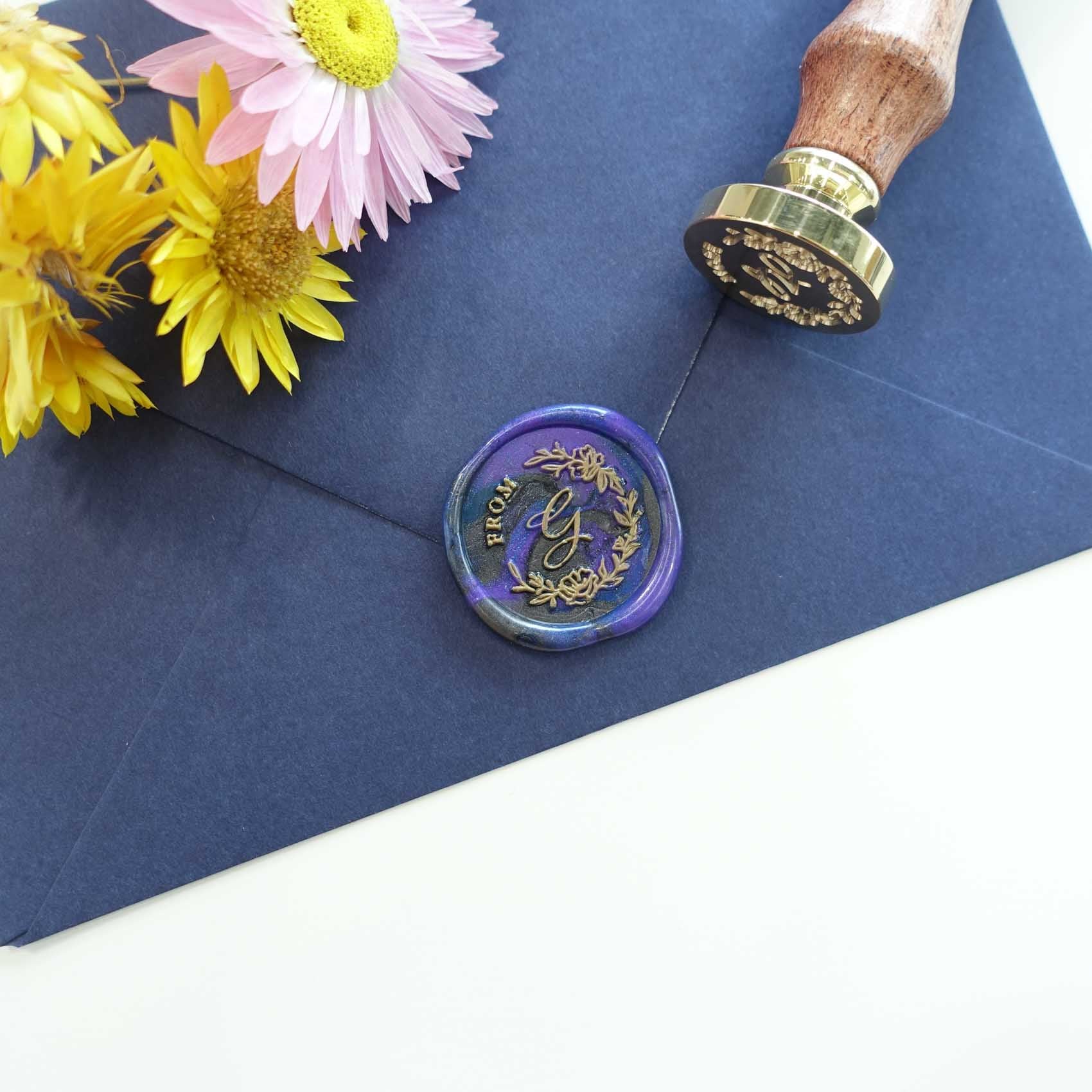 From alphabet letter G wreath galaxy fiona ariva wax sealing kit australia