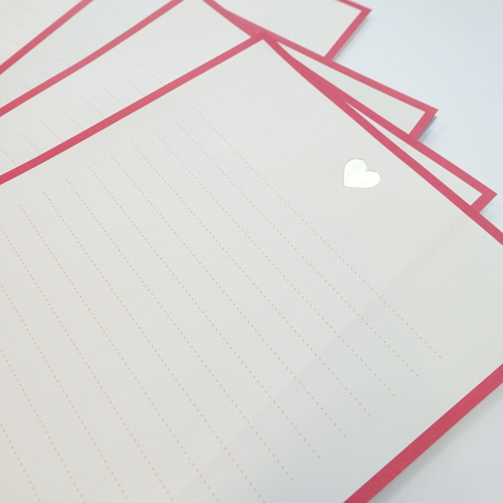 Love Heart letter writing set gold foil simple minimal fiona ariva australia