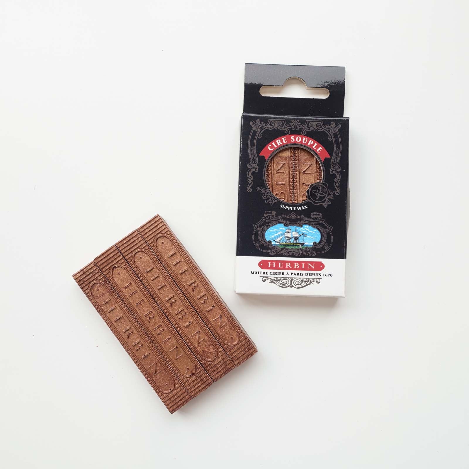 Herbin Copper Supple Wickless Wax Sealing Sticks 4-pack