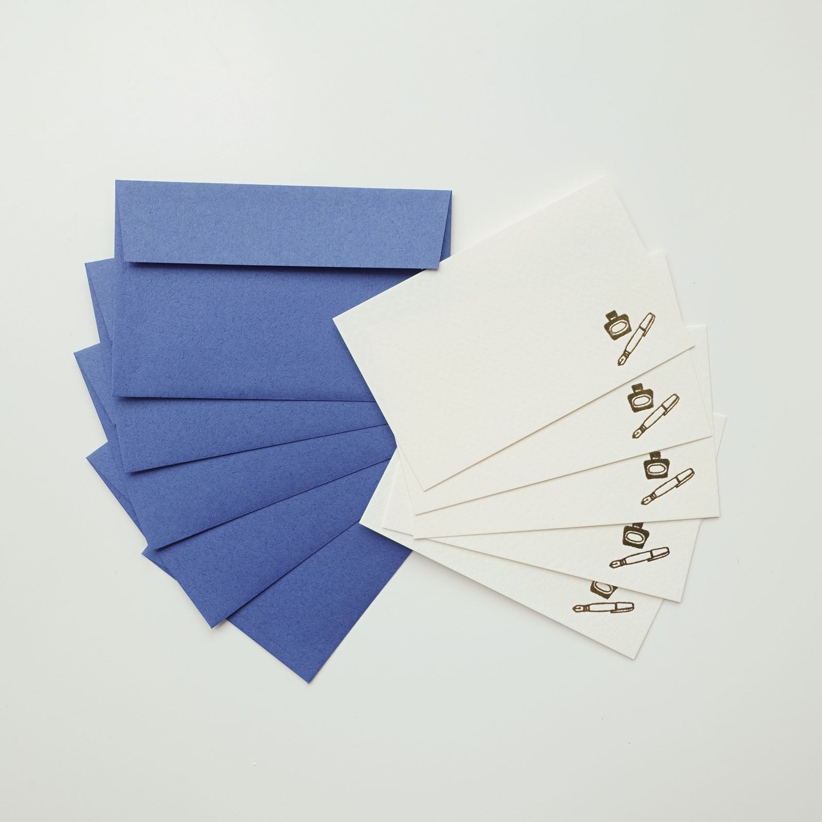 mini message card thank you notes set pen ink calligraphy