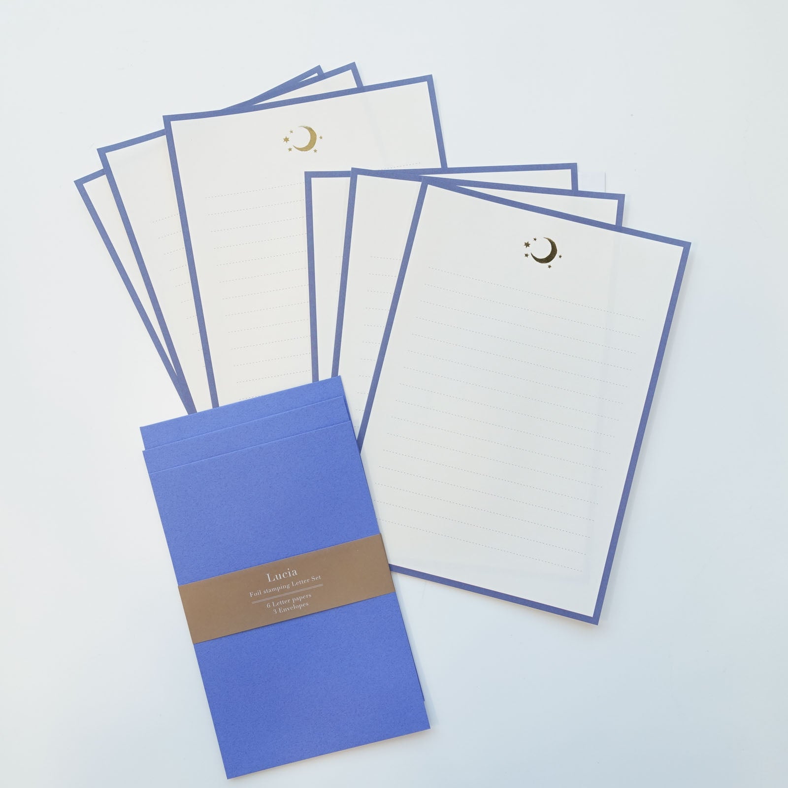 Moon & Stars Gold Foil Lucia Letter Writing Set
