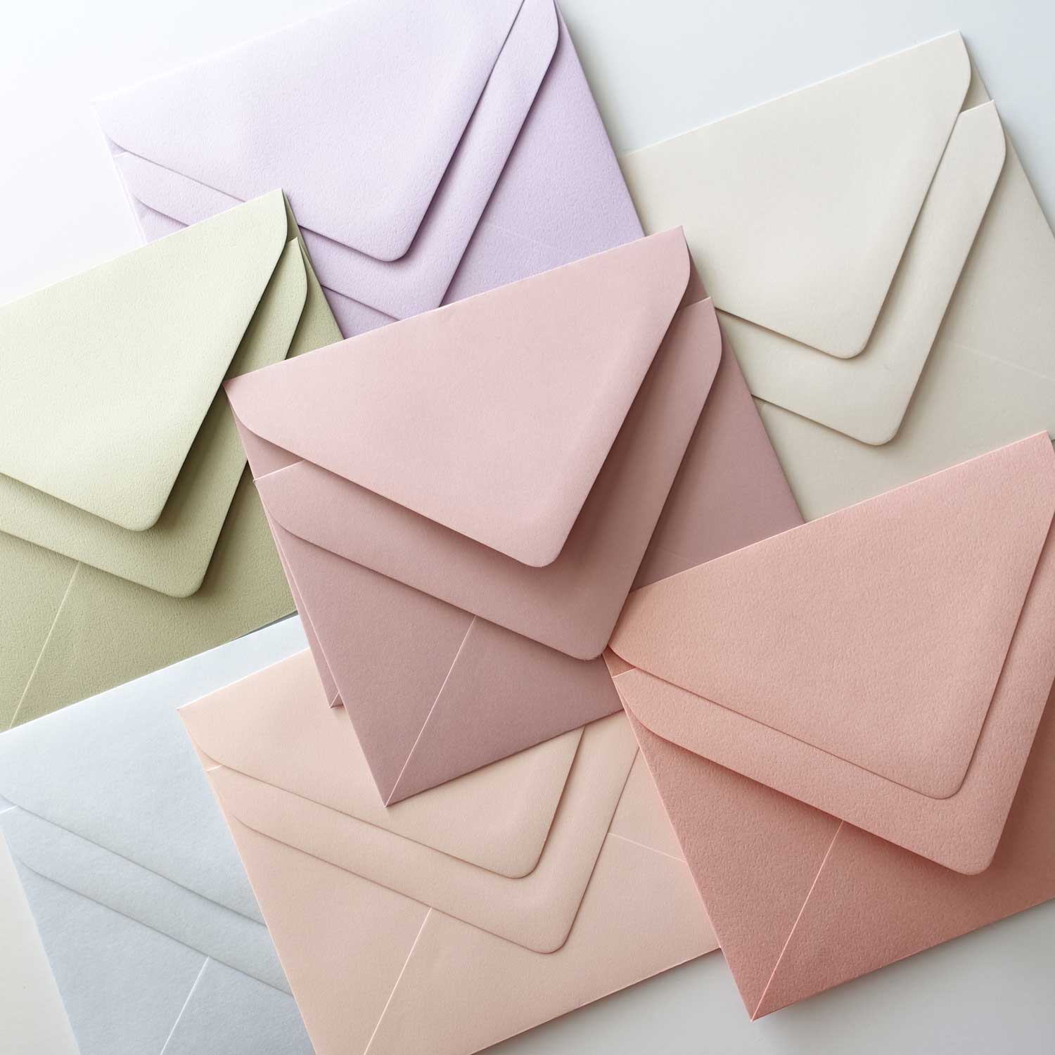 Pastel pink purple blue green c6 euro flap envelope bundle assorted australia