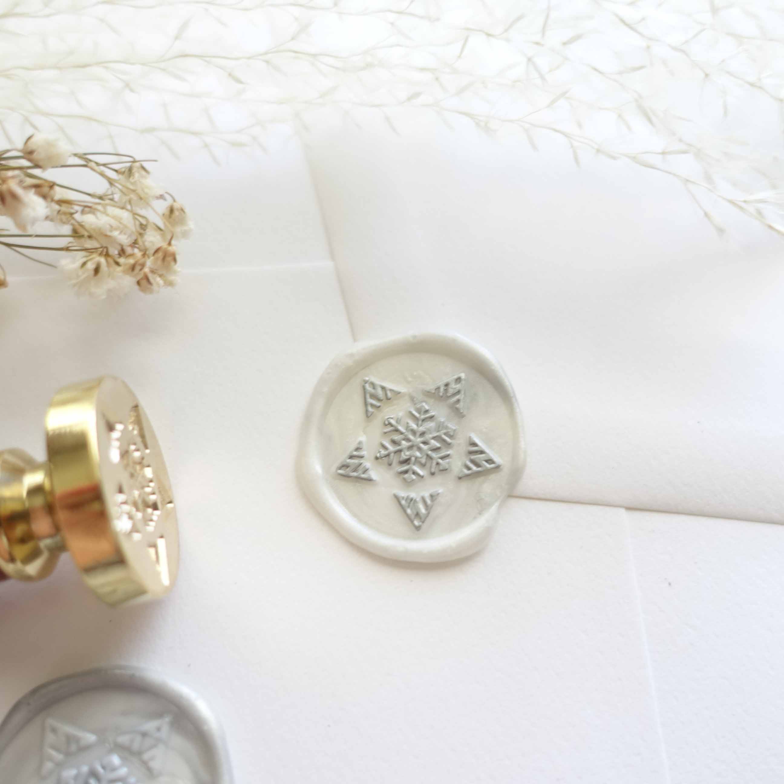 Star snowflake christmas wax seal design australia fiona ariva