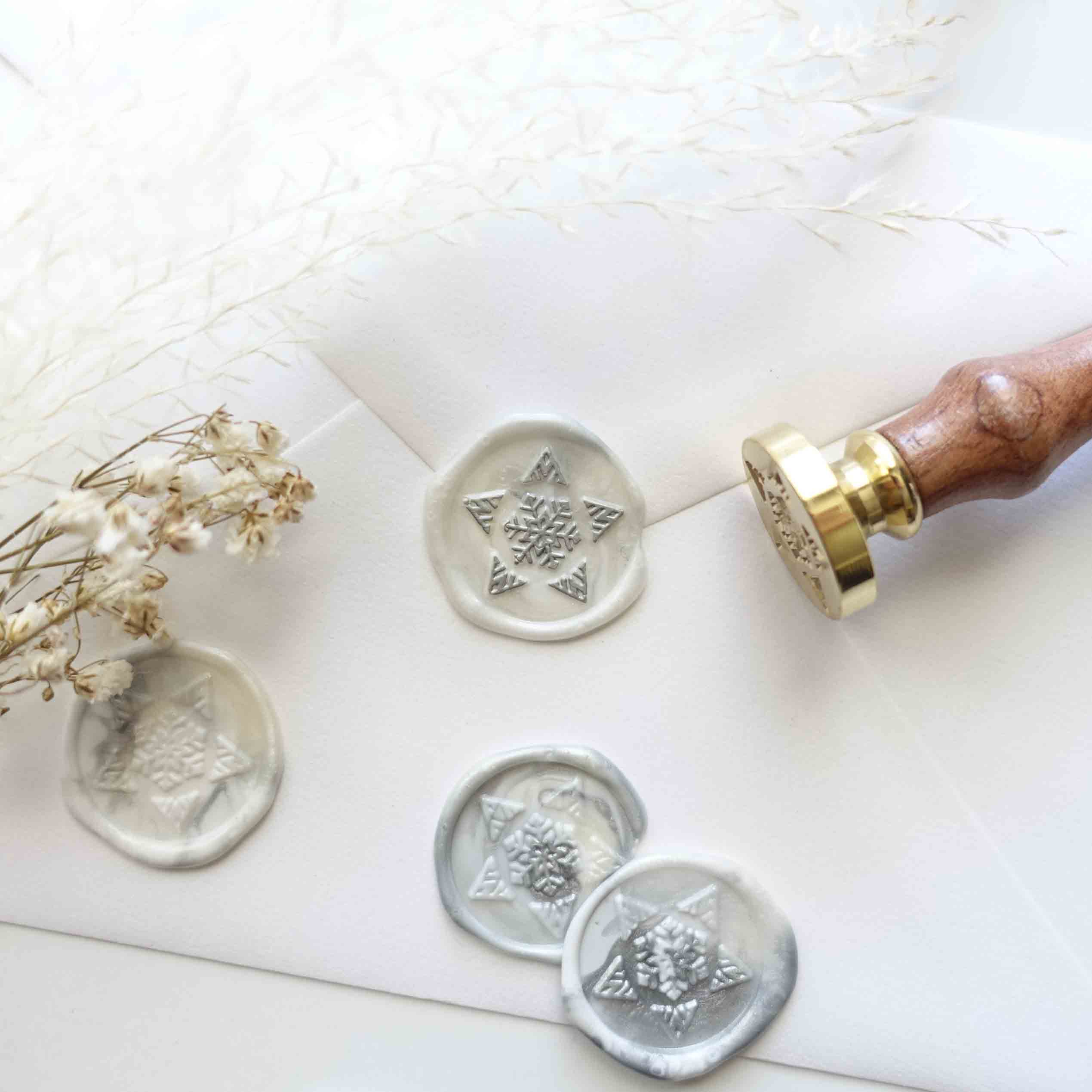 starry snowflake fiona ariva wax seal stamp