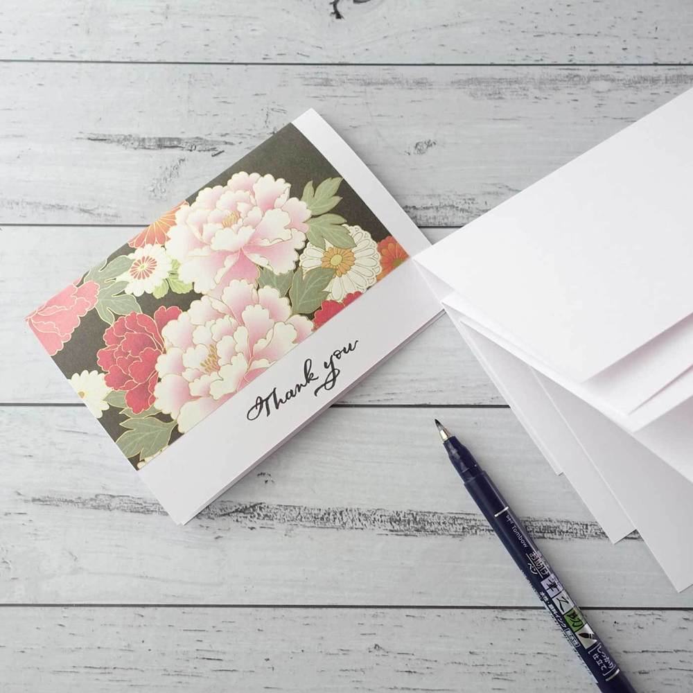 Handmade card with pack of blank cards for lettering calligraphy card making