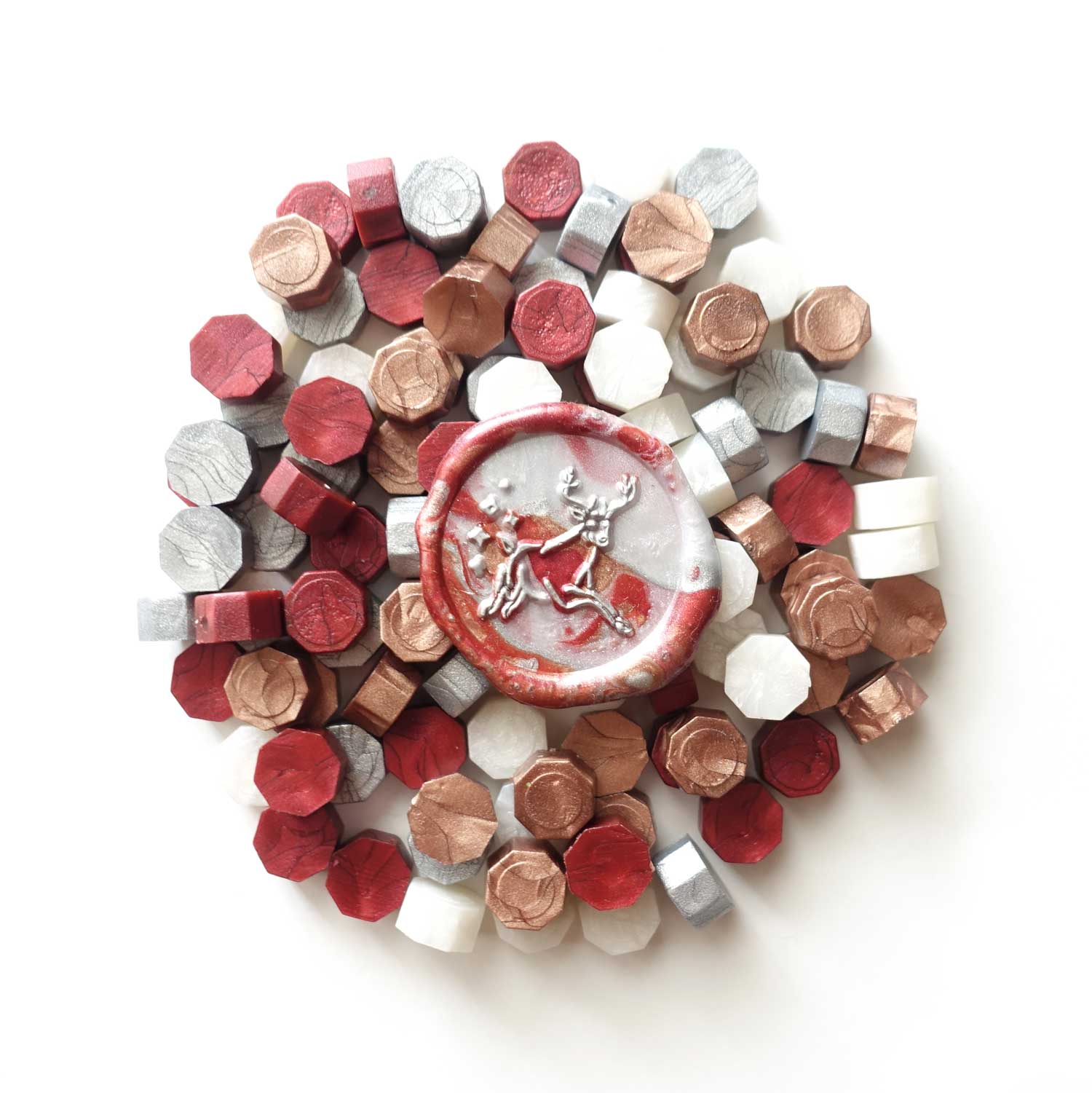 Winter Magic Christmas Mix Silver Pearl White Dark Champagne Burgundy 100pcs sealing wax beads granules pellets