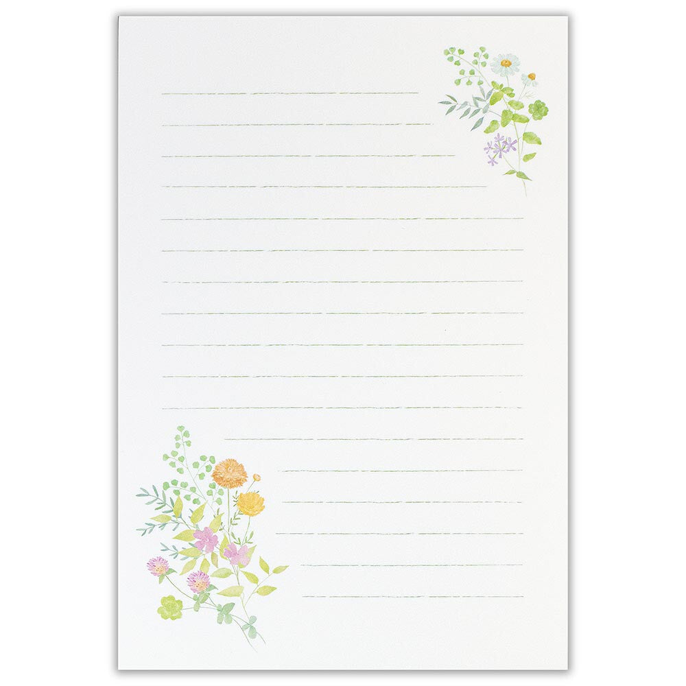 Letter Writing Pad Paper - Chamomile, Marigold Plants