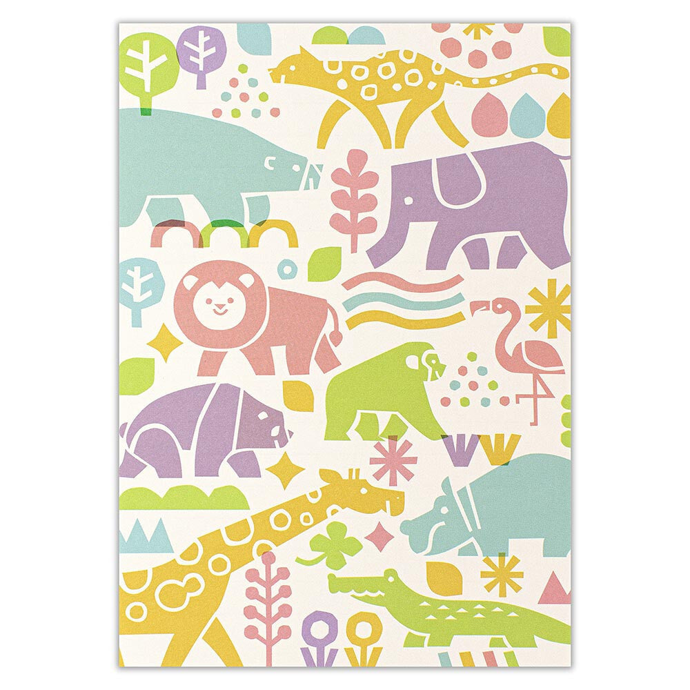 Zoo Animals "Creald" Stamped Effect Letter Writing Set