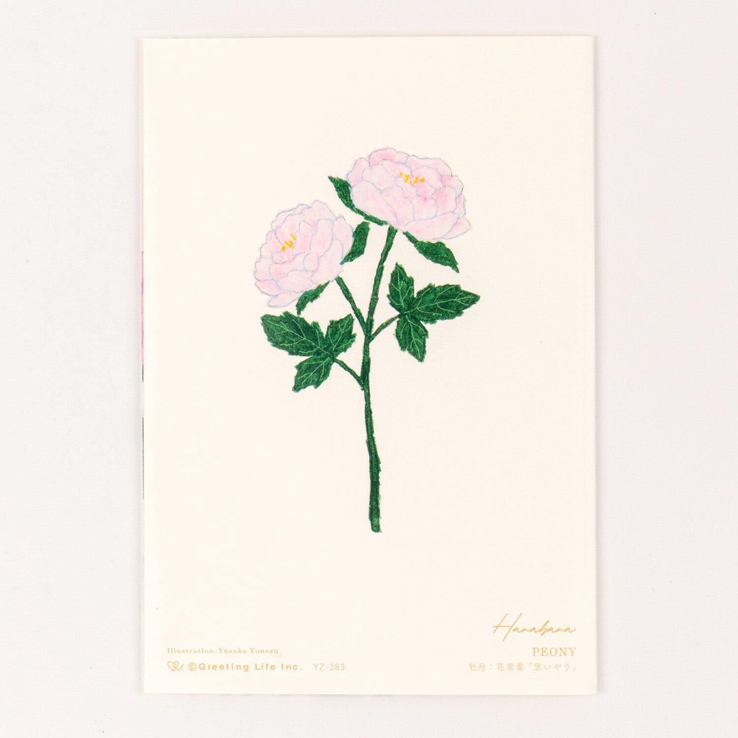 Peony Garden Greeting Card by Yonezu Yusuke