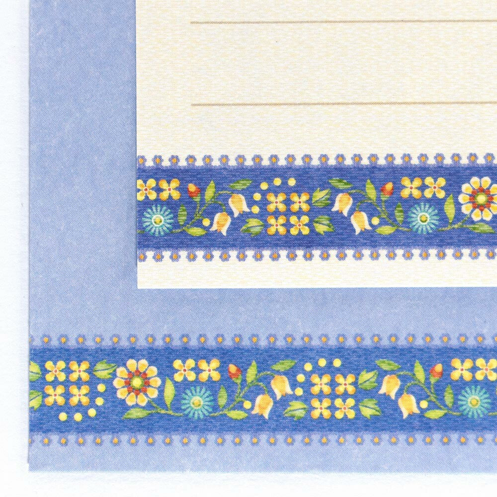 Tyrol 'Bloom' Blue Mini Letter Writing Set