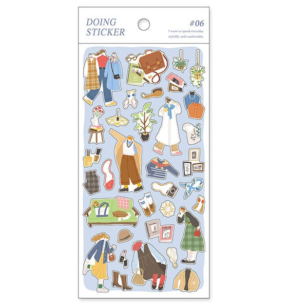 Getting Ready For An Outing #6 'Doing Sticker' Stickers Sheet