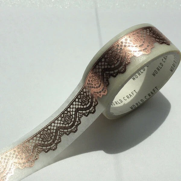 Pink Lace Kira-Kira Washi Tape | World Craft
