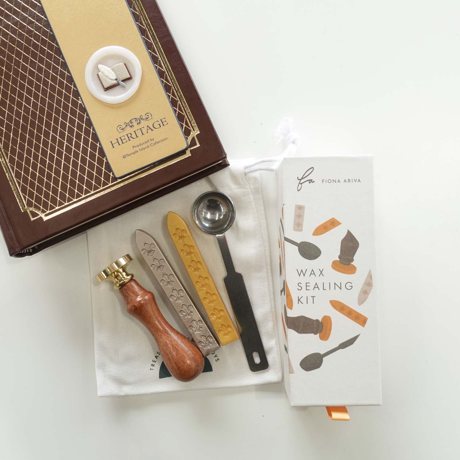 3D Book & calligraphy Quill wax seal kit fiona ariva australia