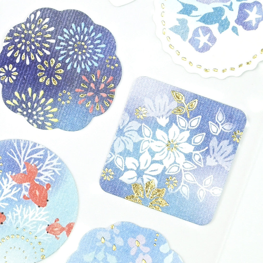 Goldfish Japanese Patterns Stickers Sheet