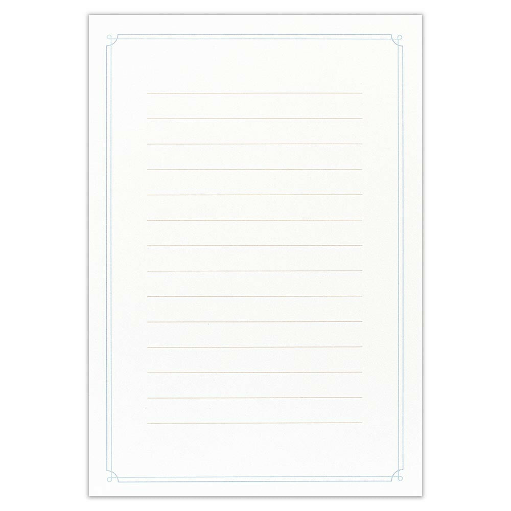 Ciel Claire Blue Border Fountain Pen Letter Writing Pad [A5]