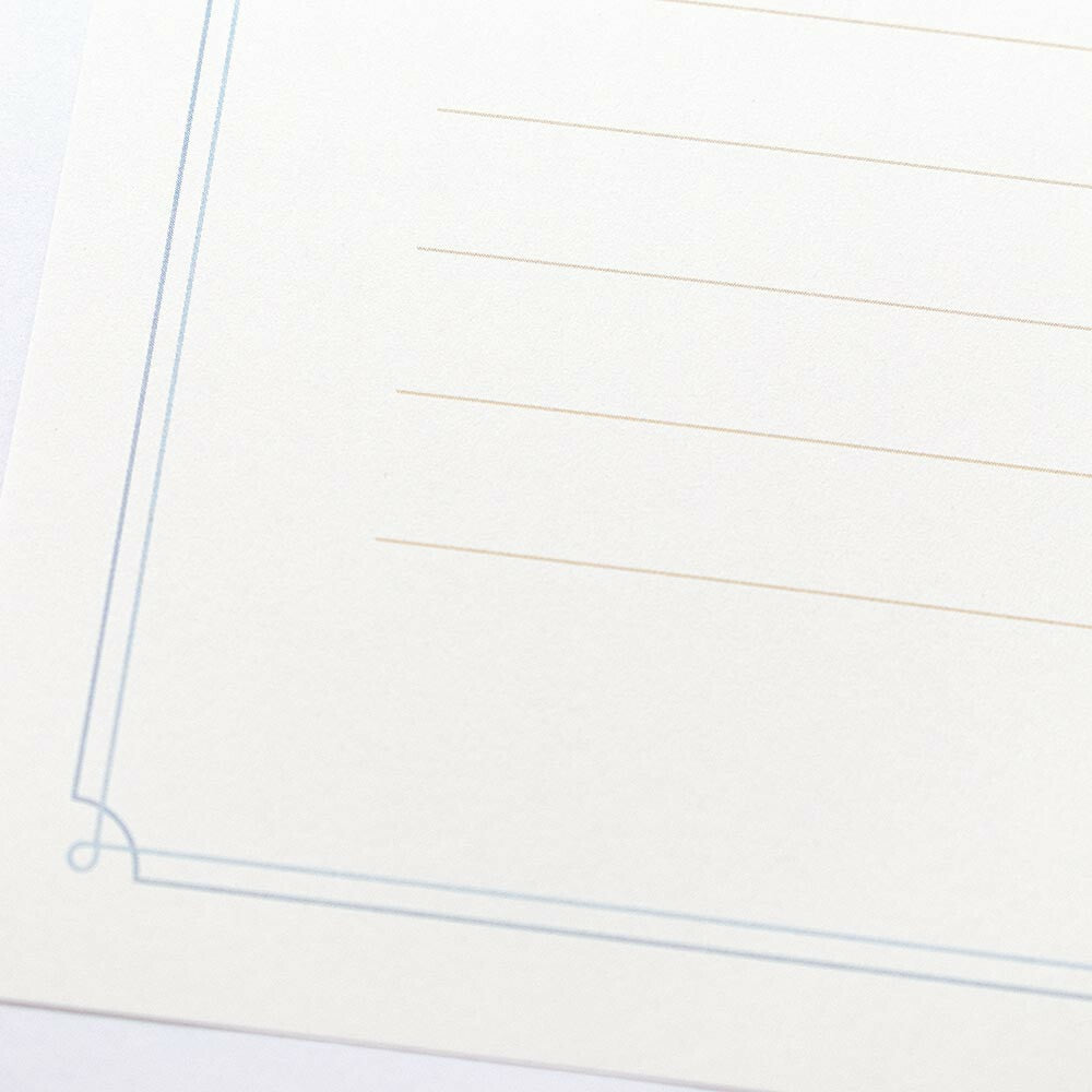 Ciel Claire Blue Border Fountain Pen Letter Writing Pad [A5]