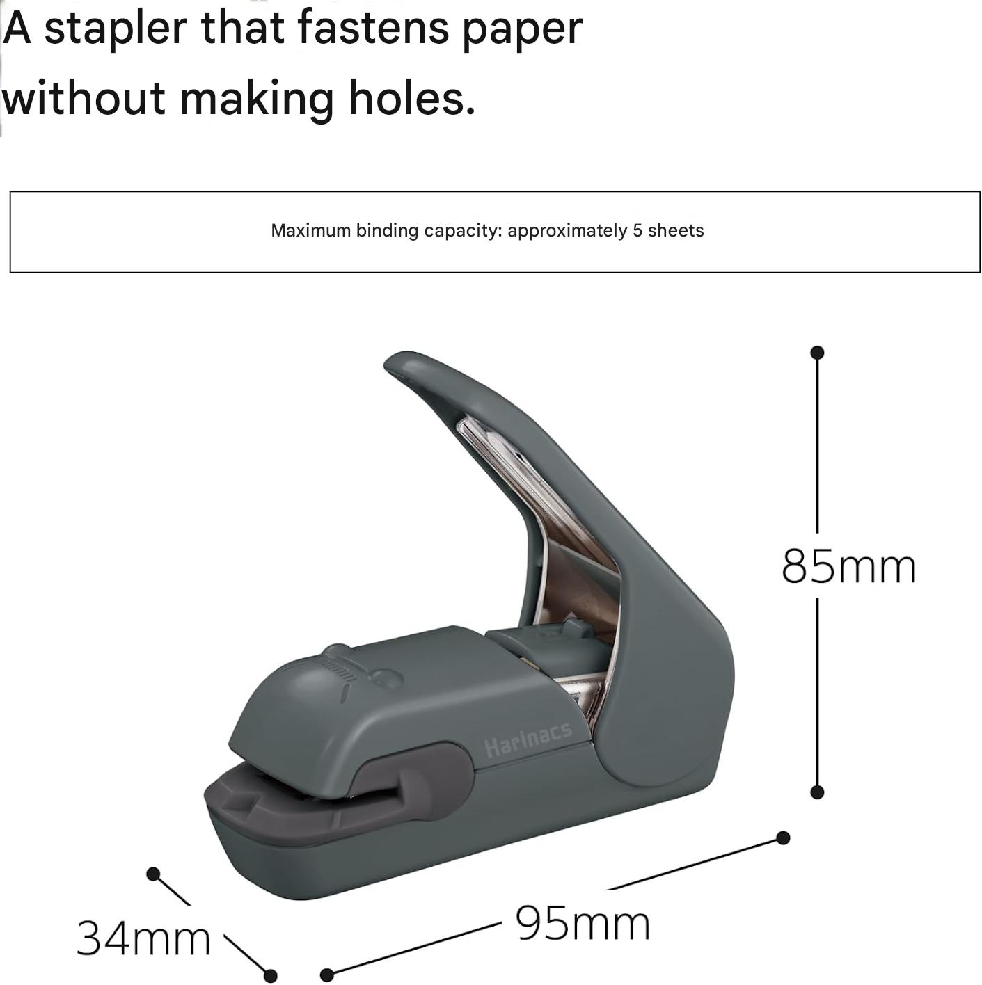 KOKUYO 'Harinacs' Stapleless Stapler (Does Not Need Staples)